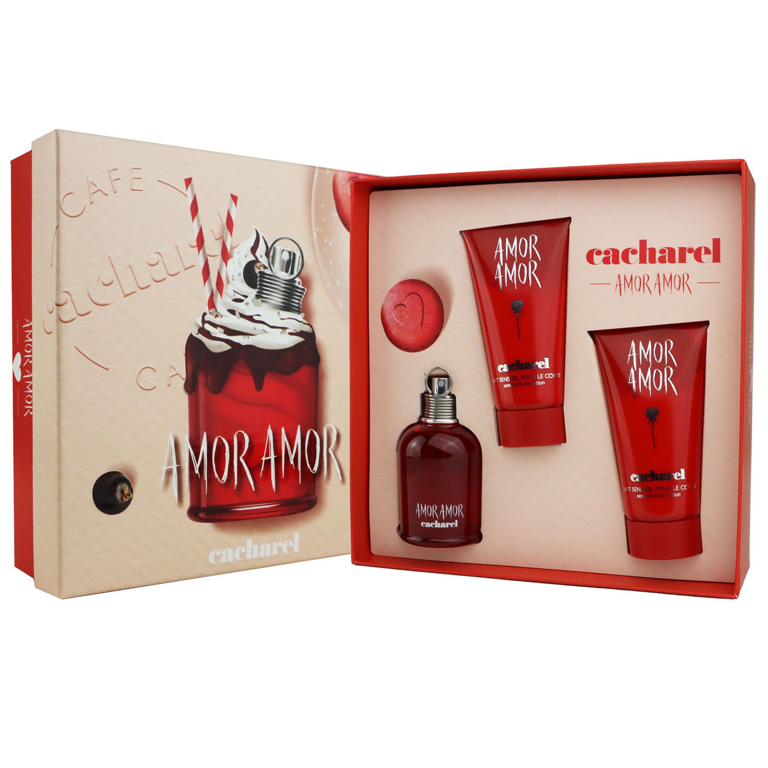 Cacharel Amor Amor Set 50 ml Eau de Toilette EDT & 2 x 50 ml Bodylotion