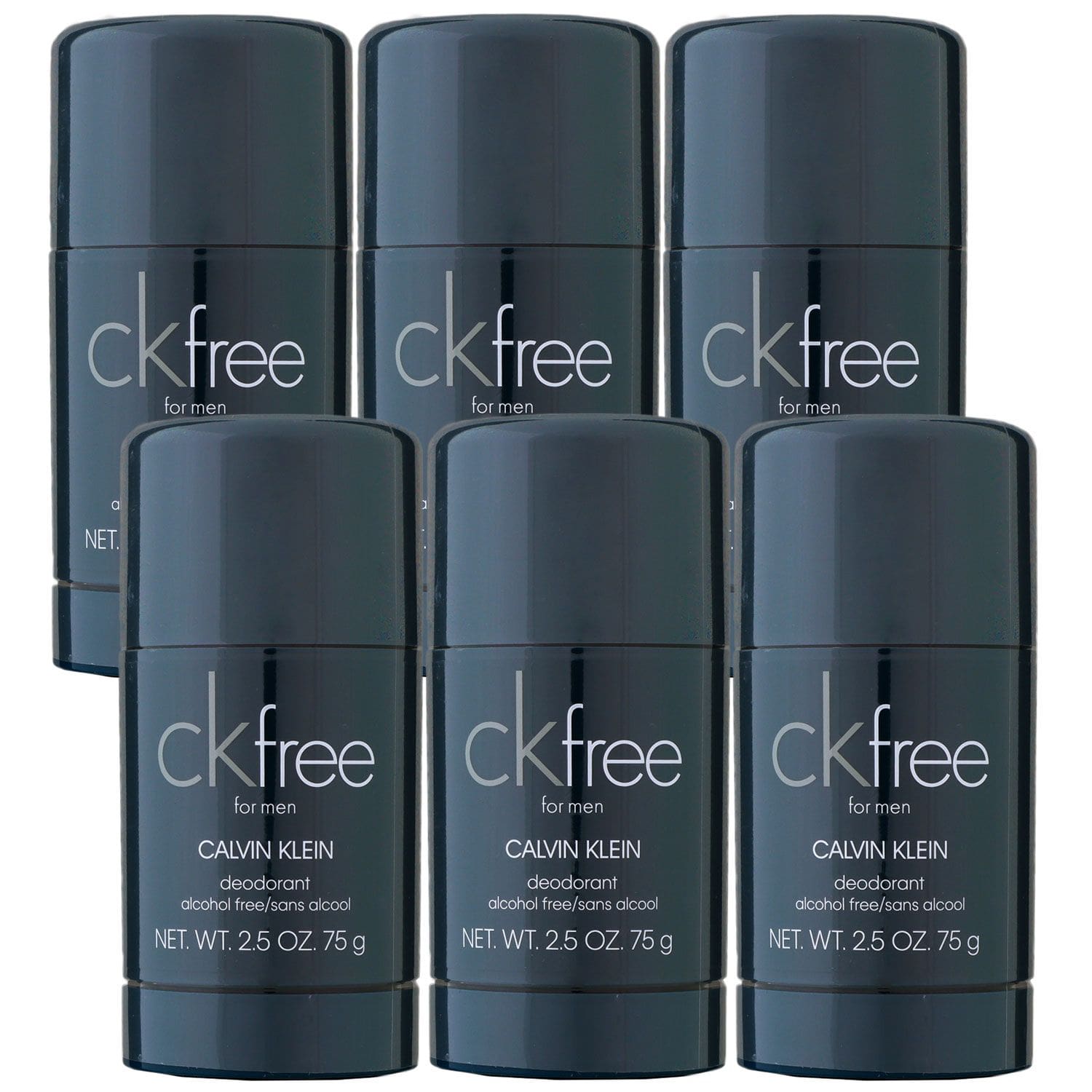 Calvin Klein CK Free 6 x 75 ml Deostick Deodorant Deo Stick Deodorant Stick Deo Set