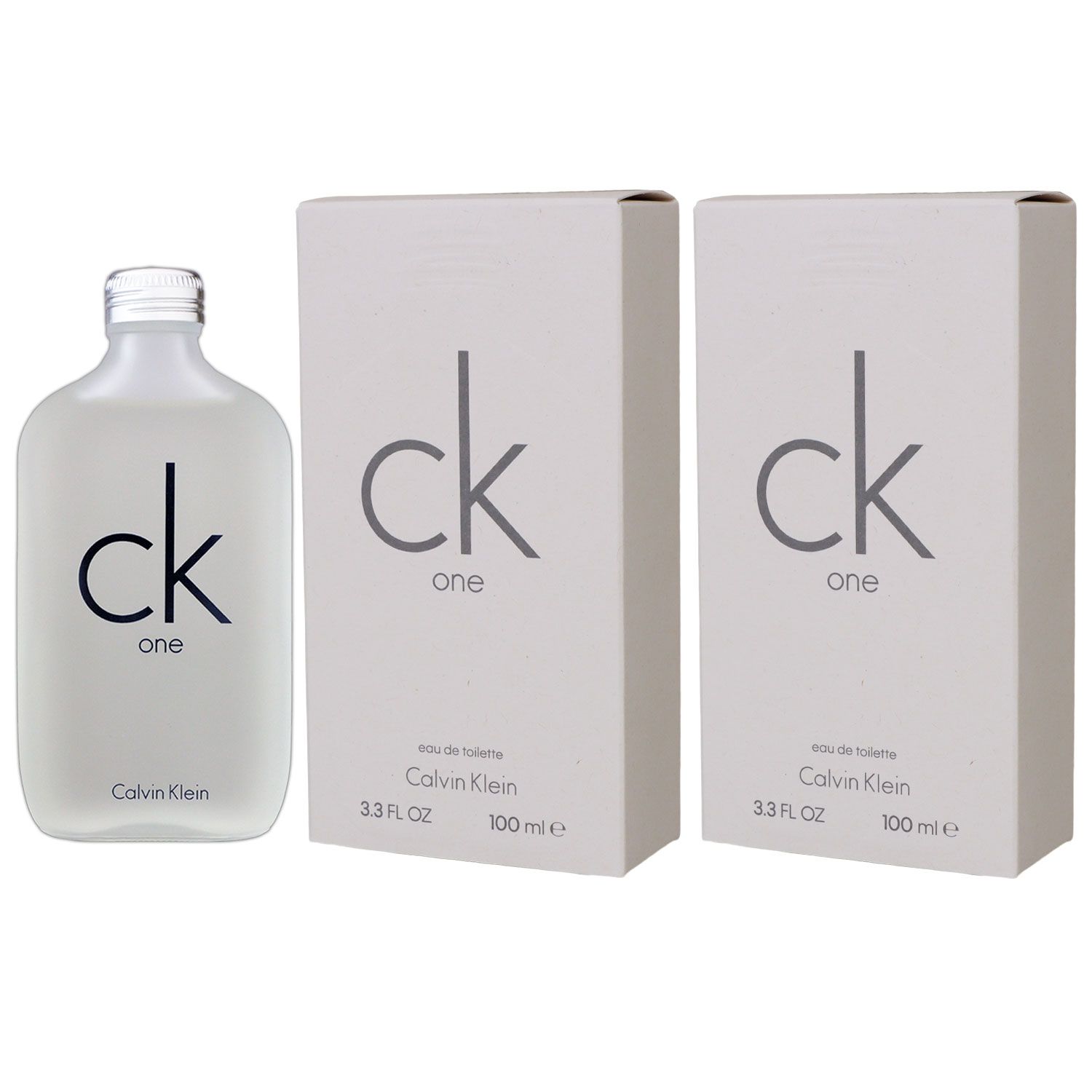 Calvin Klein CK One 2 x 100 ml Eau de Toilette EDT Set Damenduft & Herrenduft Spray