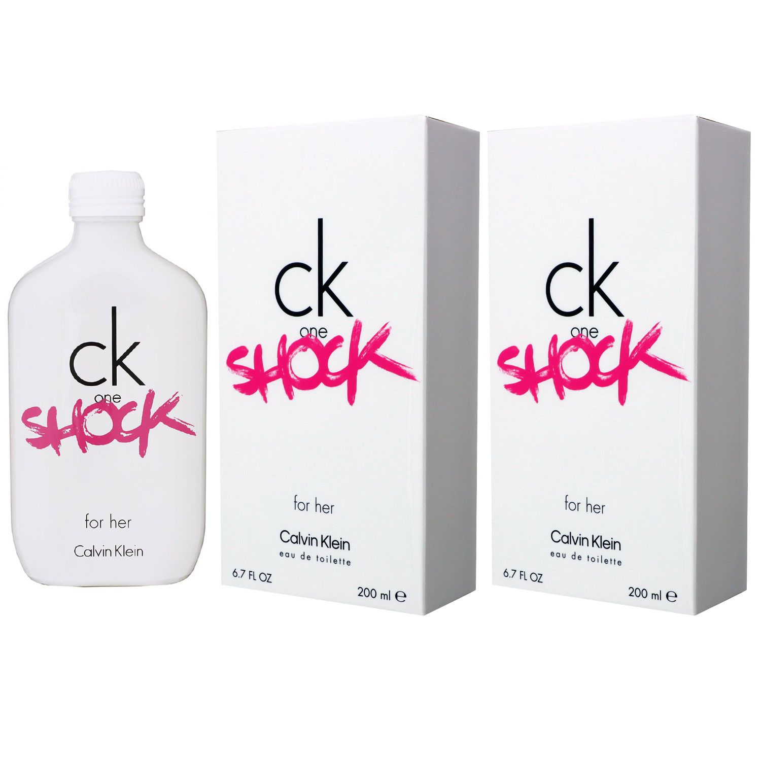 Calvin Klein CK One Shock for Her 2 x 200 ml Eau de Toilette EDT Set