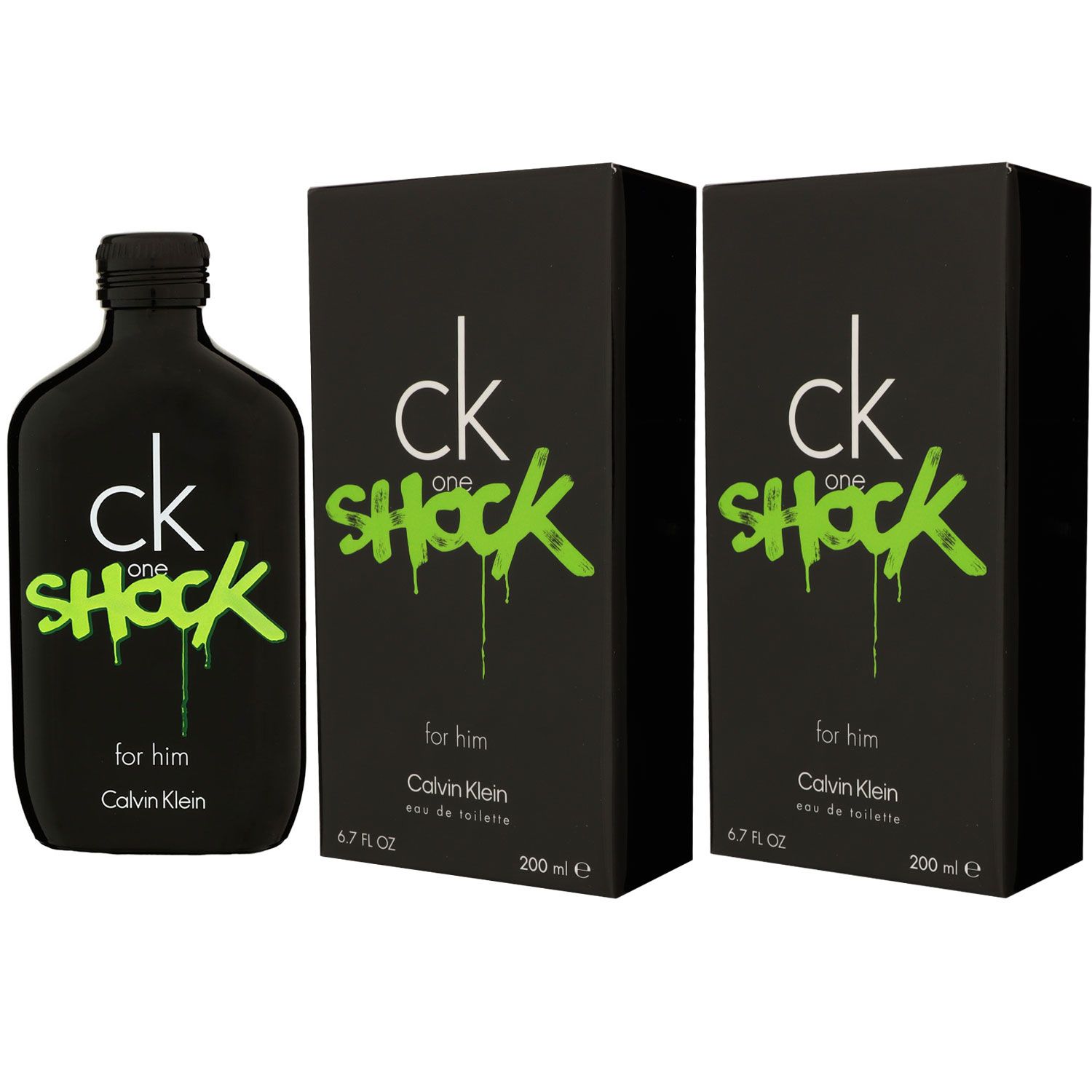 Calvin Klein CK One Shock for Him 2 x 200 ml Eau de Toilette EDT Set Herrenduft