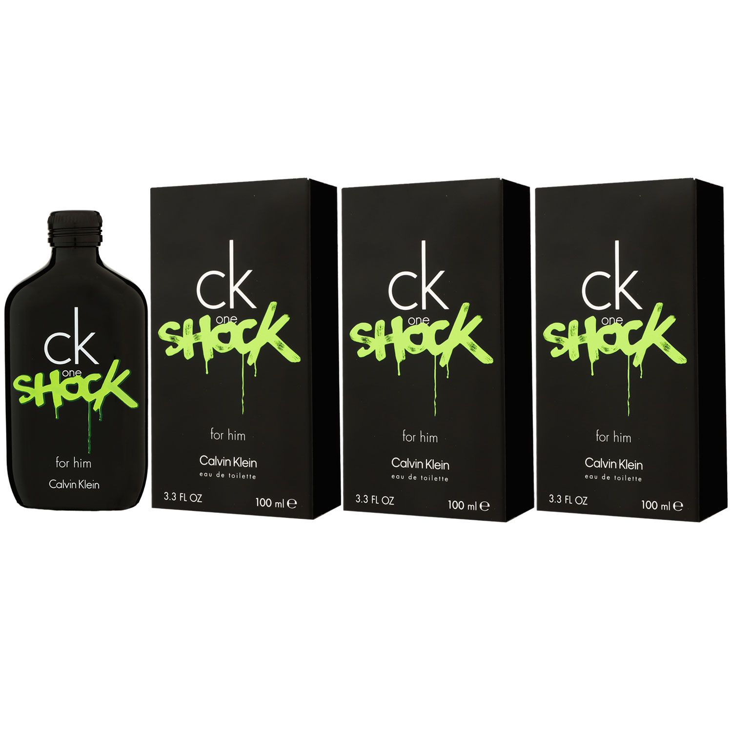 Calvin Klein CK One Shock for Him 3 x 100 ml EDT Set