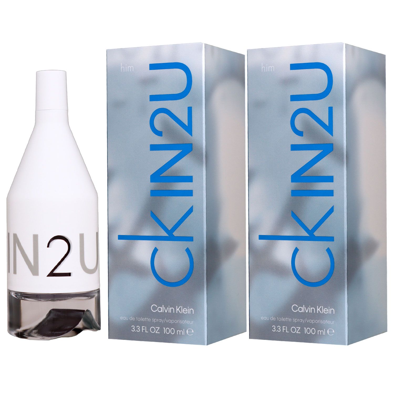 Calvin Klein CK in2u him 2 x 100 ml Eau de Toilette EDT Set Herrenduft Herren Duft