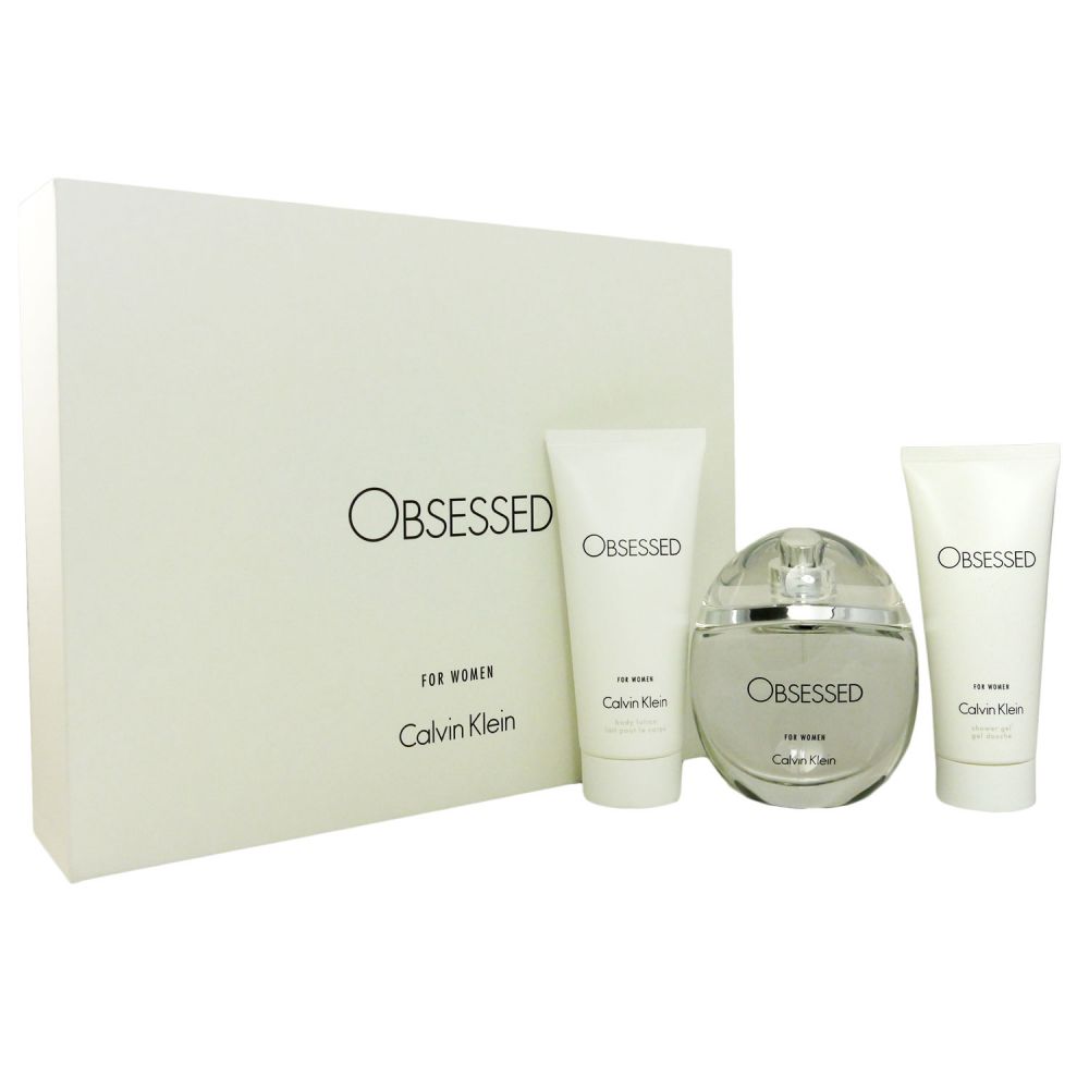 Calvin Klein Obsessed for Women Set 100 ml EDP & 100 ml Body Lotion & 100  ml Gel