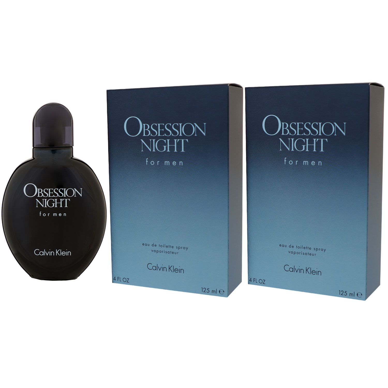 Calvin Klein Obsession Night for Man - Men 2 x 125 ml Eau de Toilette EDT Set