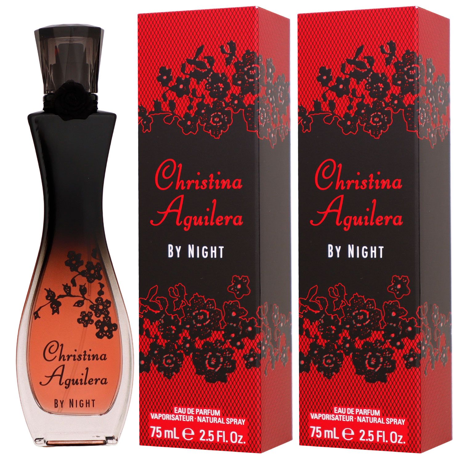 Christina Aguilera by Night 2 x 75 ml Eau de Parfum EDP Set Damenparfum