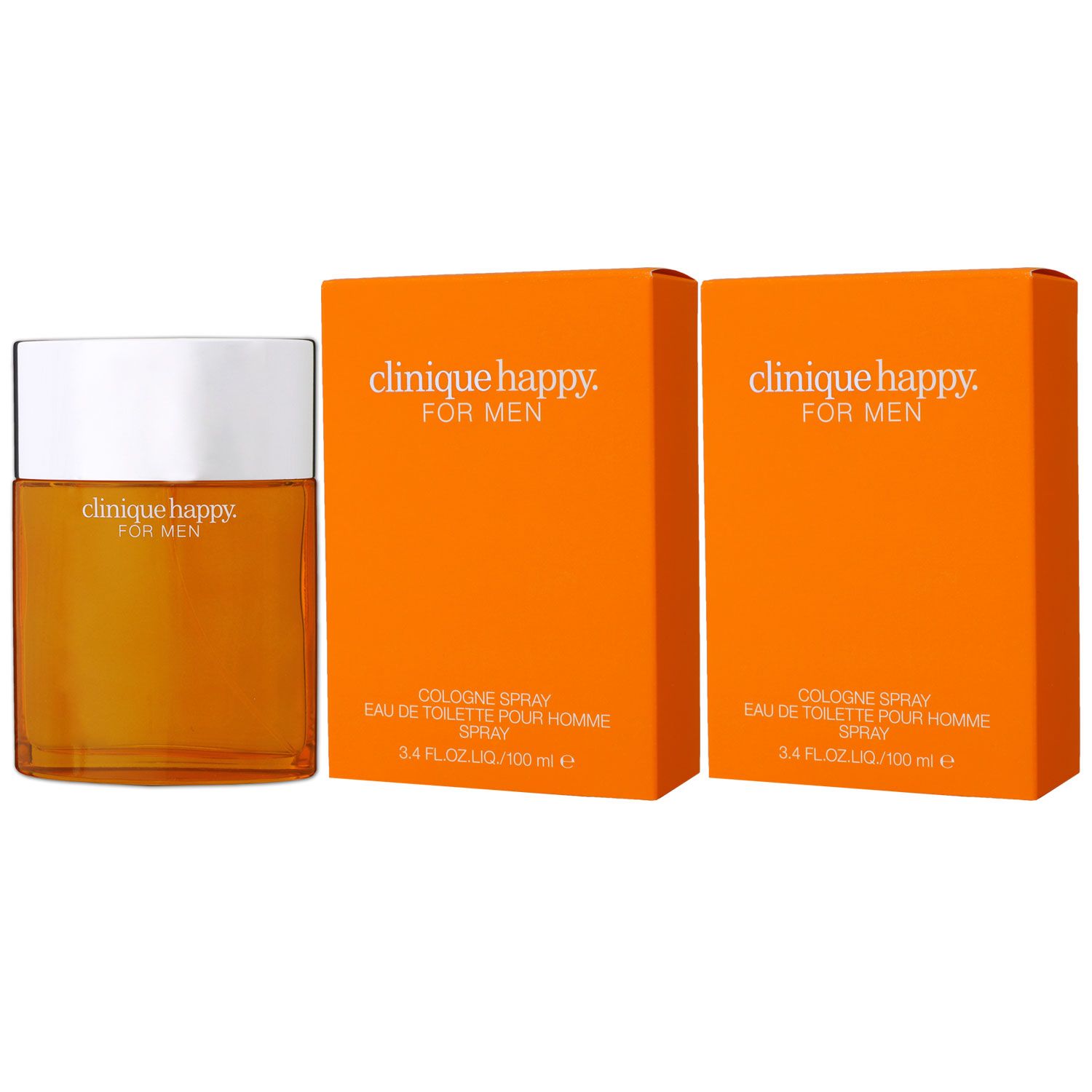 Clinique Happy for Men - Man 2 x 100 ml Eau de Toilette EDT Cologne Spray Set