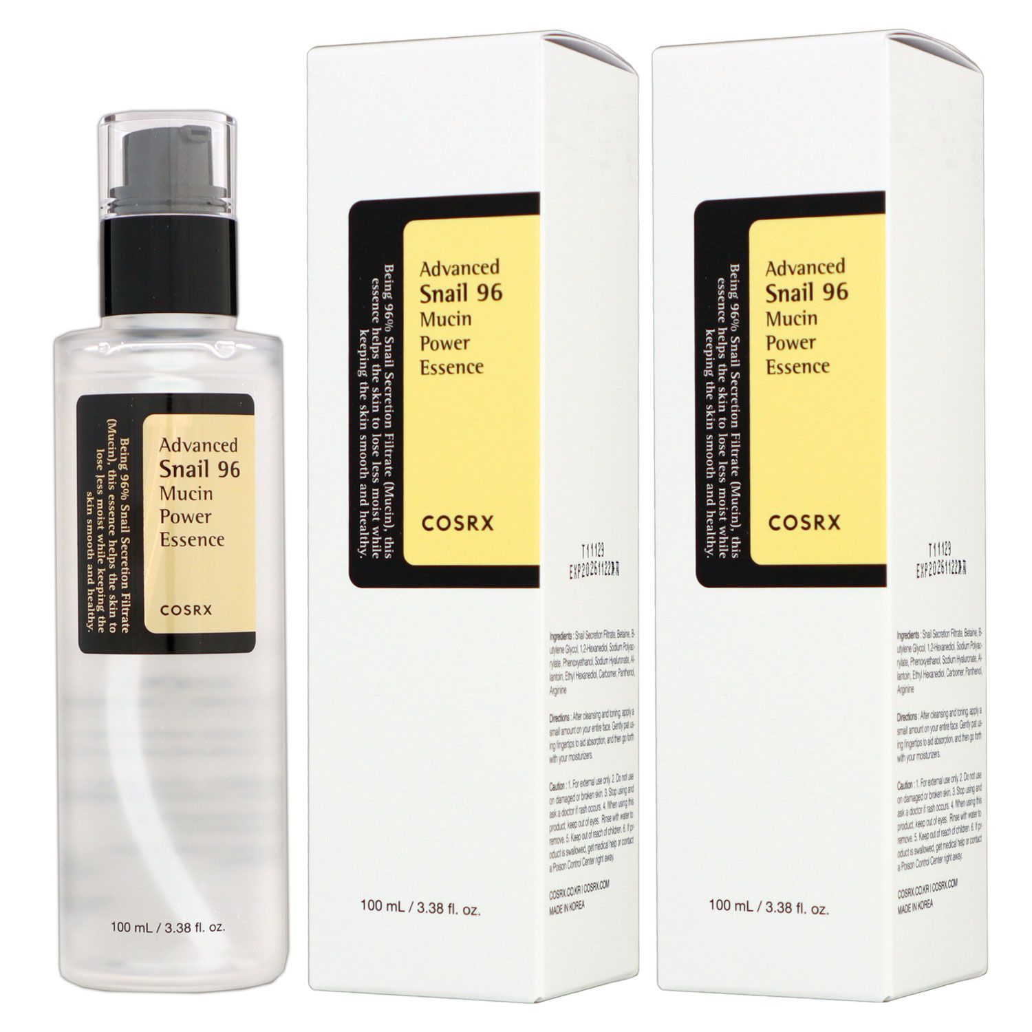 Cosrx Advanced Snail 96 Mucin Power Essence 2 x 100 ml Gesichtsserum Essenz mit Lifting-Effekt Set