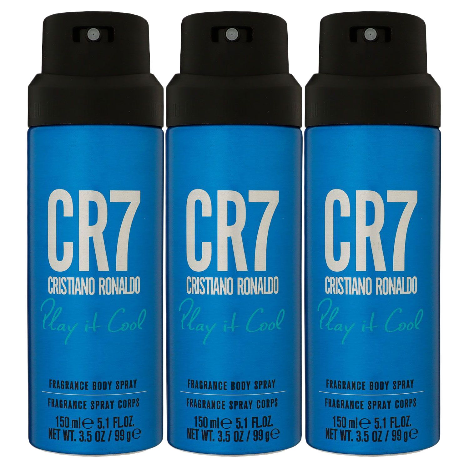 Cristiano Ronaldo CR7 Play It Cool 3 x 150 ml Deospray Deo Spray Body Spray Set
