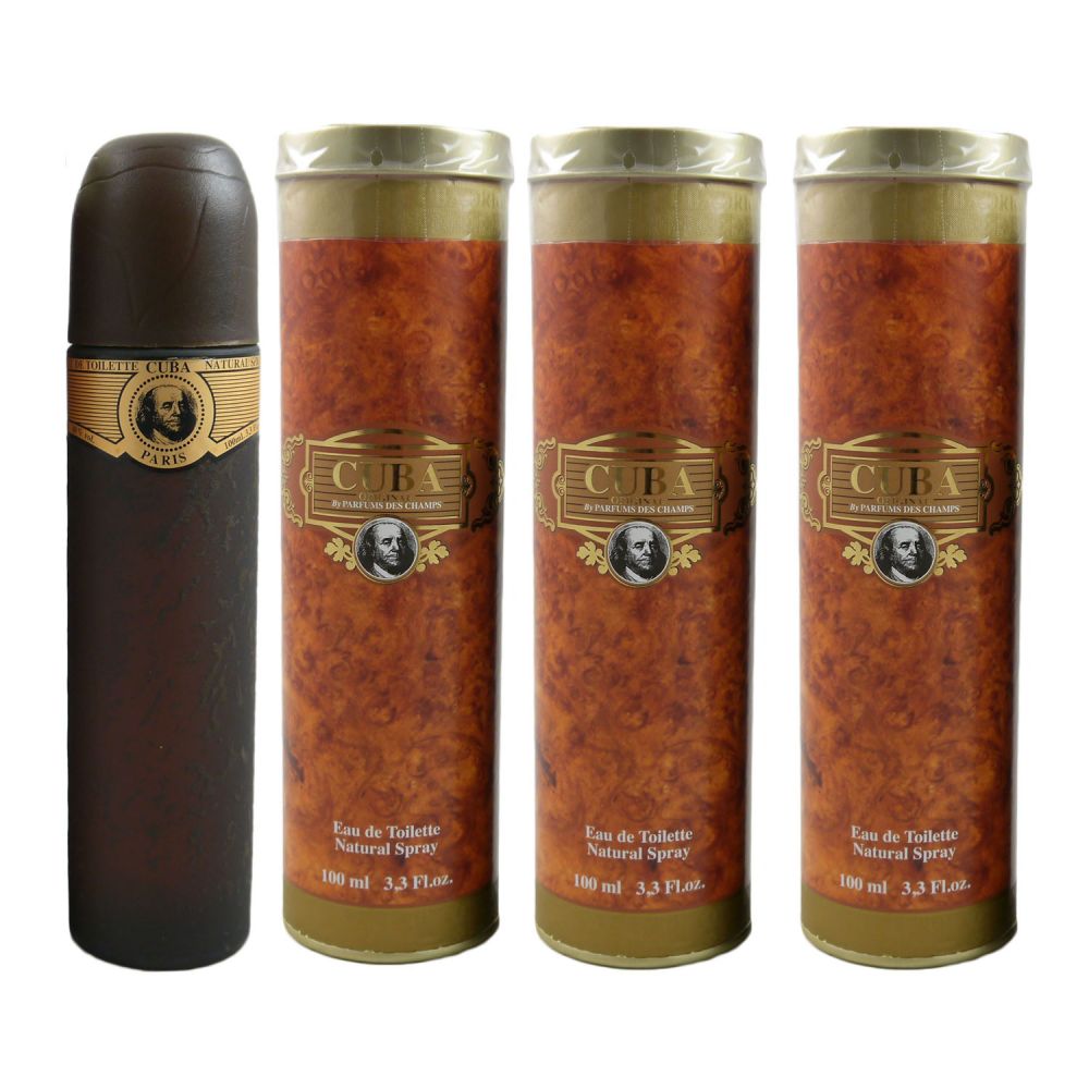 Cuba Original Gold 3 x 100 ml Eau de Toilette EDT Set bei Riemax