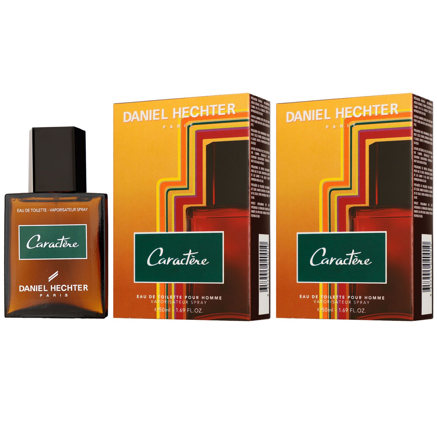 Daniel Hechter Caractere 2 x 50 ml Eau de Toilette EDT Set Herrenduft