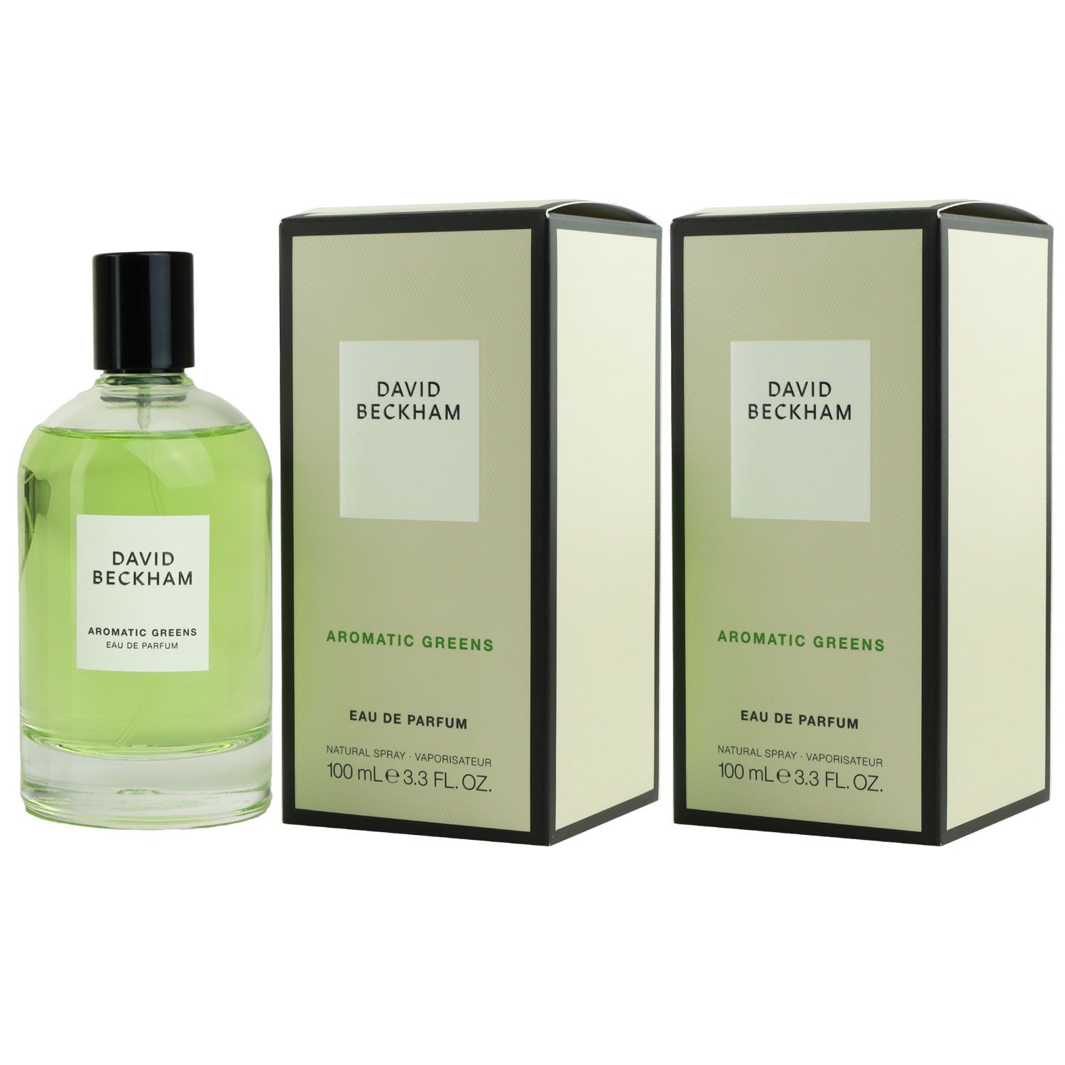 David Beckham Aromatic Greens 2 x 100 ml Eau de Parfum EDP Set Herrenparfum