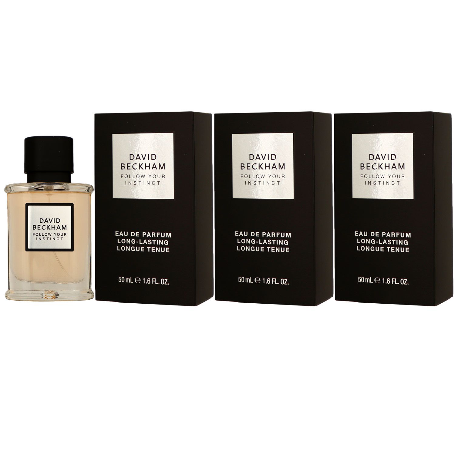 David Beckham Follow Your Instinct 3 x 50 ml Eau de Parfum EDP Set