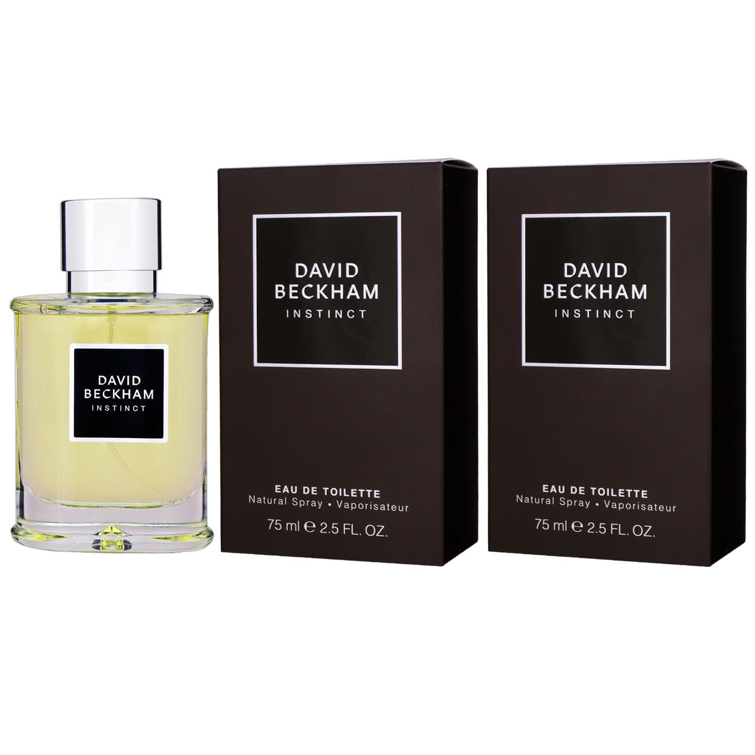David Beckham Instinct 2 x 75 ml Eau de Toilette EDT Set Herrenduft