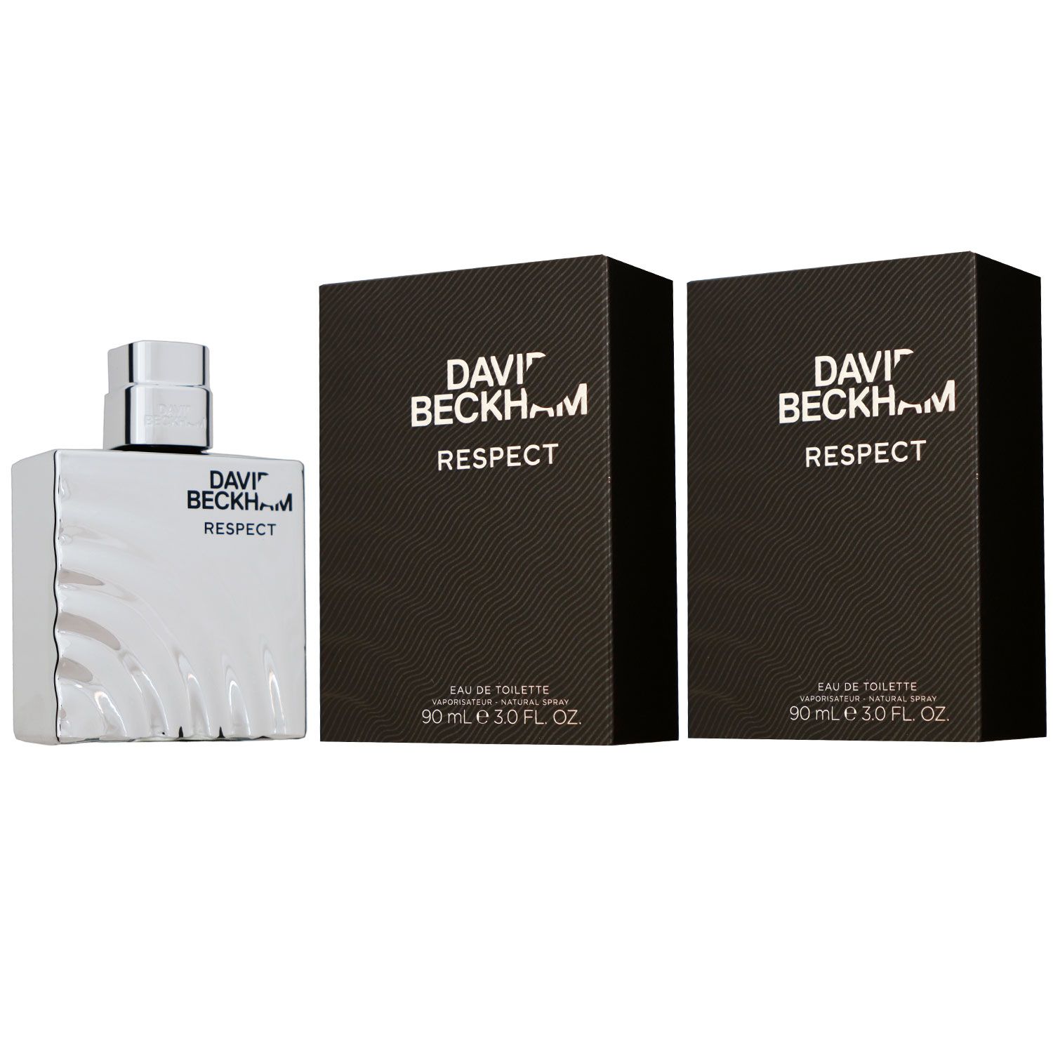 David Beckham Respect 2 x 90 ml Eau de Toilette EDT Herrenduft Set