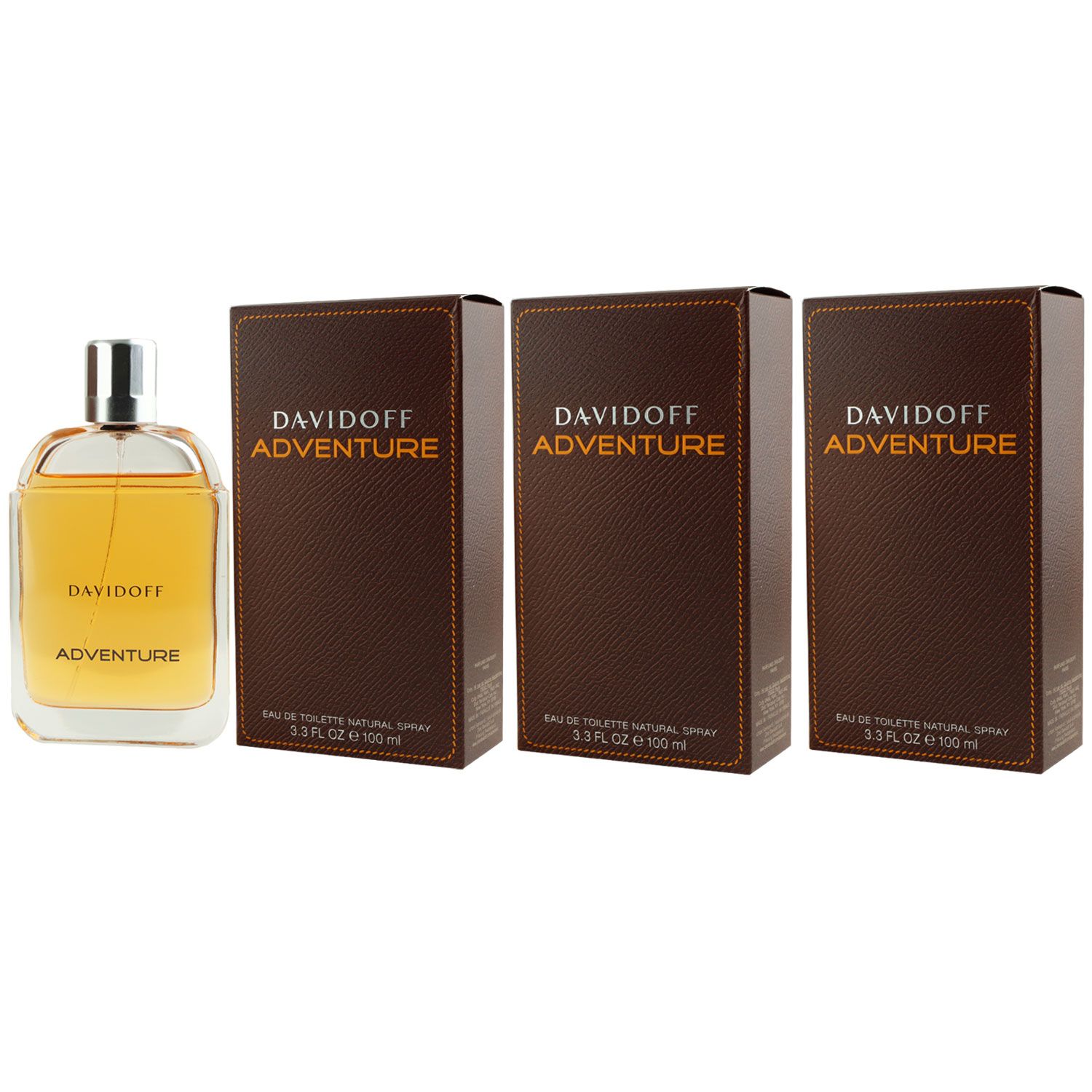 Davidoff Adventure 3 x 100 ml Eau de Toilette EDT Set Herrenduft Herren Duft