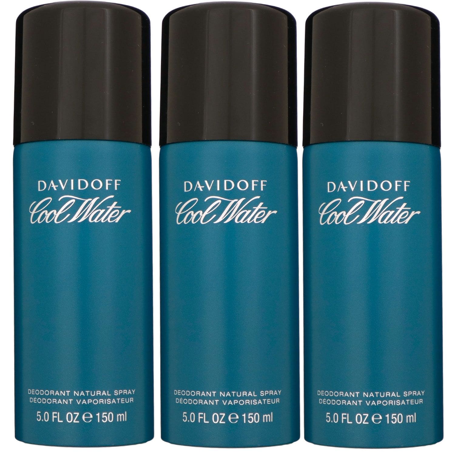 Davidoff Cool Water Man 3 x 150 ml Deospray Deodorant Spray neues Design Set