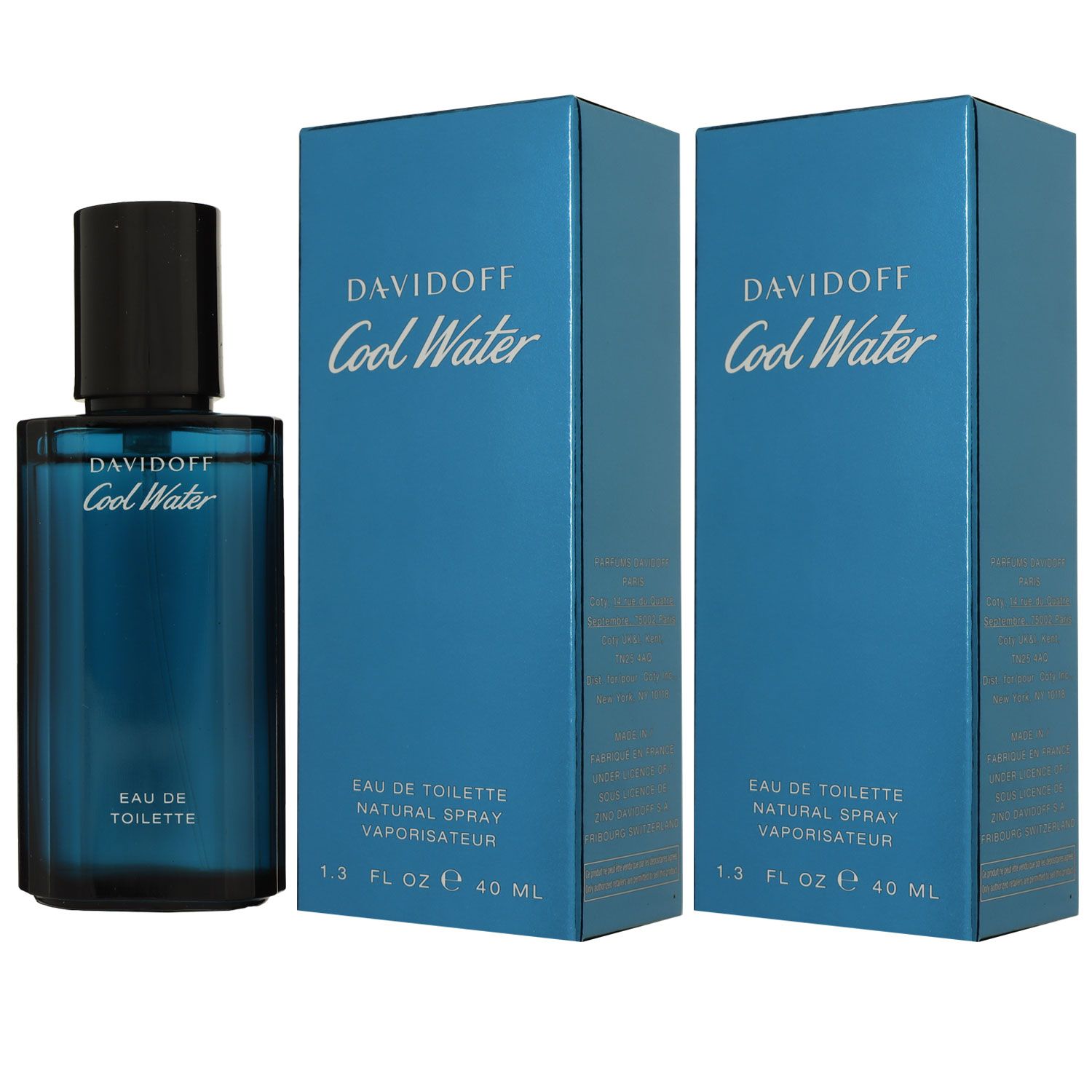Davidoff Cool Water Man - Men 2 x 40 ml Eau de Toilette EDT Set