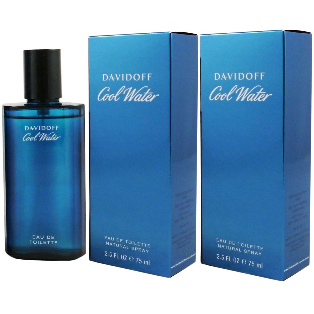 Davidoff Cool Water Man - Men 2 x 75 ml Eau de Toilette EDT