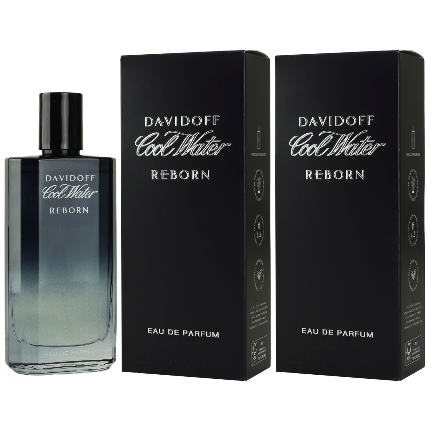 Davidoff Cool Water Reborn 2 x 100 ml Eau de Parfum EDP Set Herren Parfum