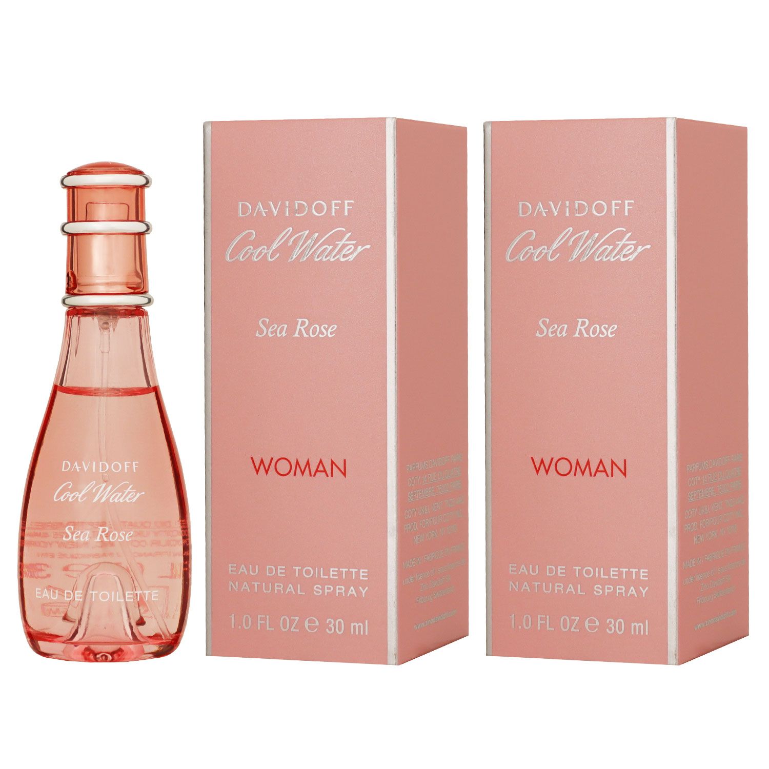 Davidoff Cool Water Sea Rose 2 x 30 ml Eau de Toilette EDT Set Damenduft