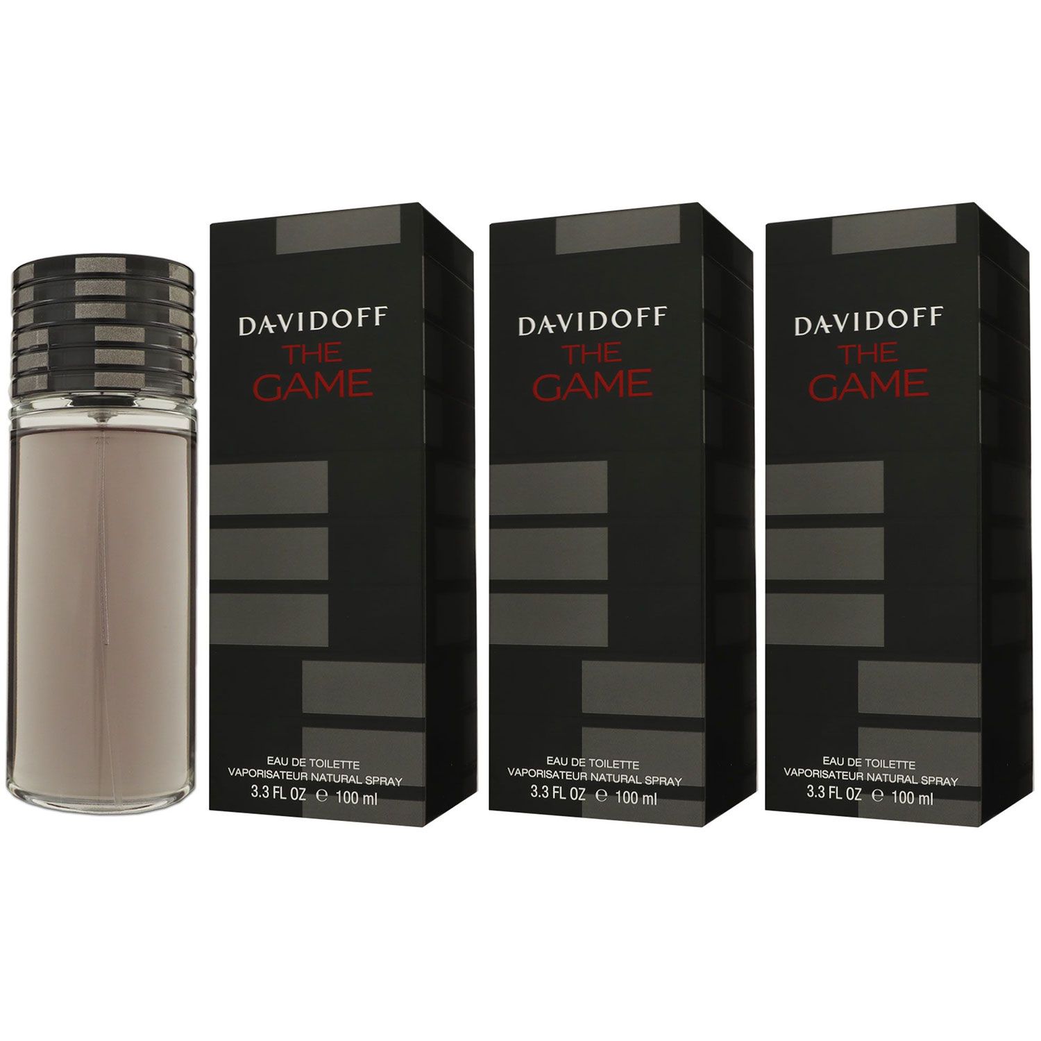 Davidoff The Game 3 x 100 ml Eau de Toilette EDT Set Herrenduft Herren Duft