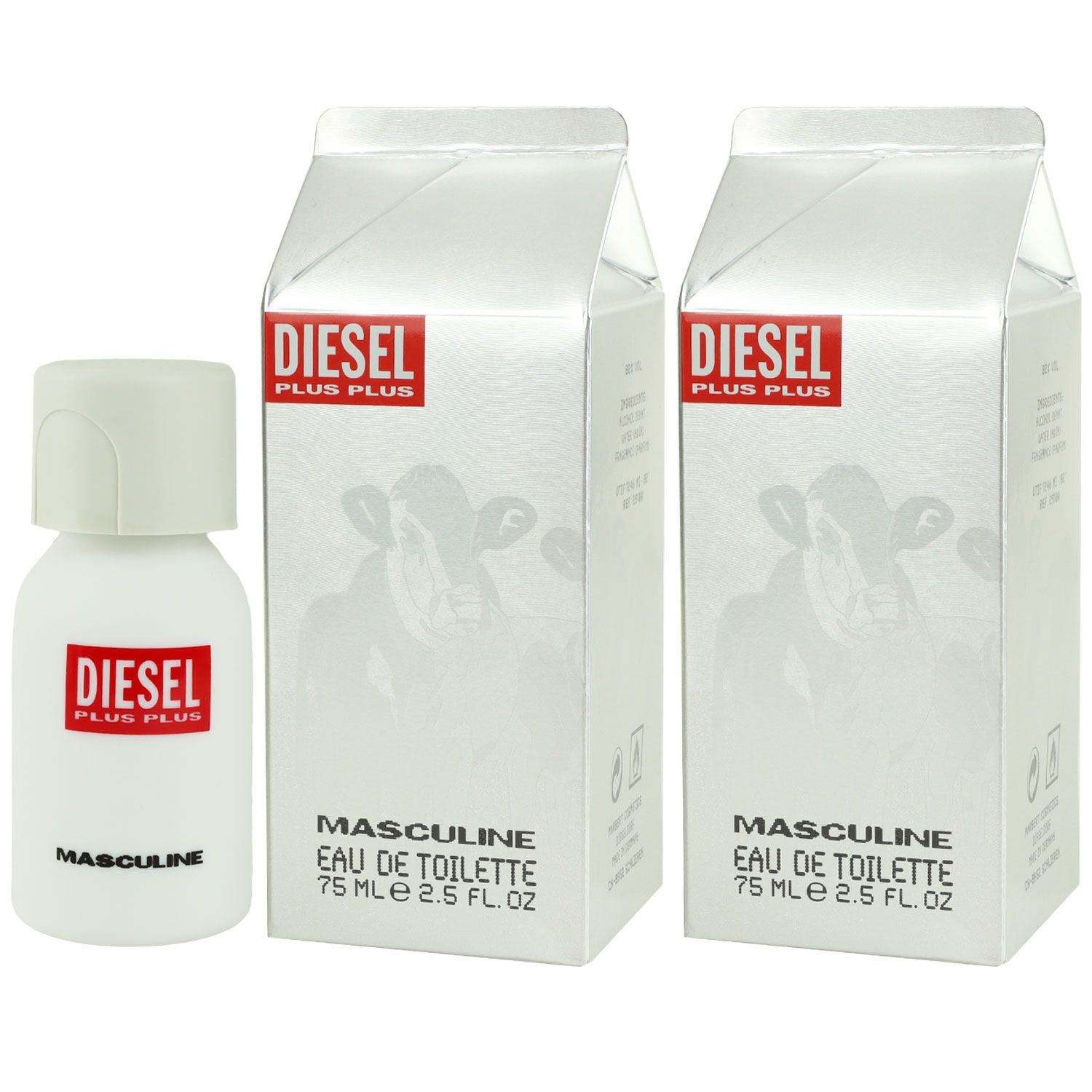 Diesel Plus Plus Masculine 2 x 75 ml Eau de Toilette EDT Set Herrenduft Herren Duft