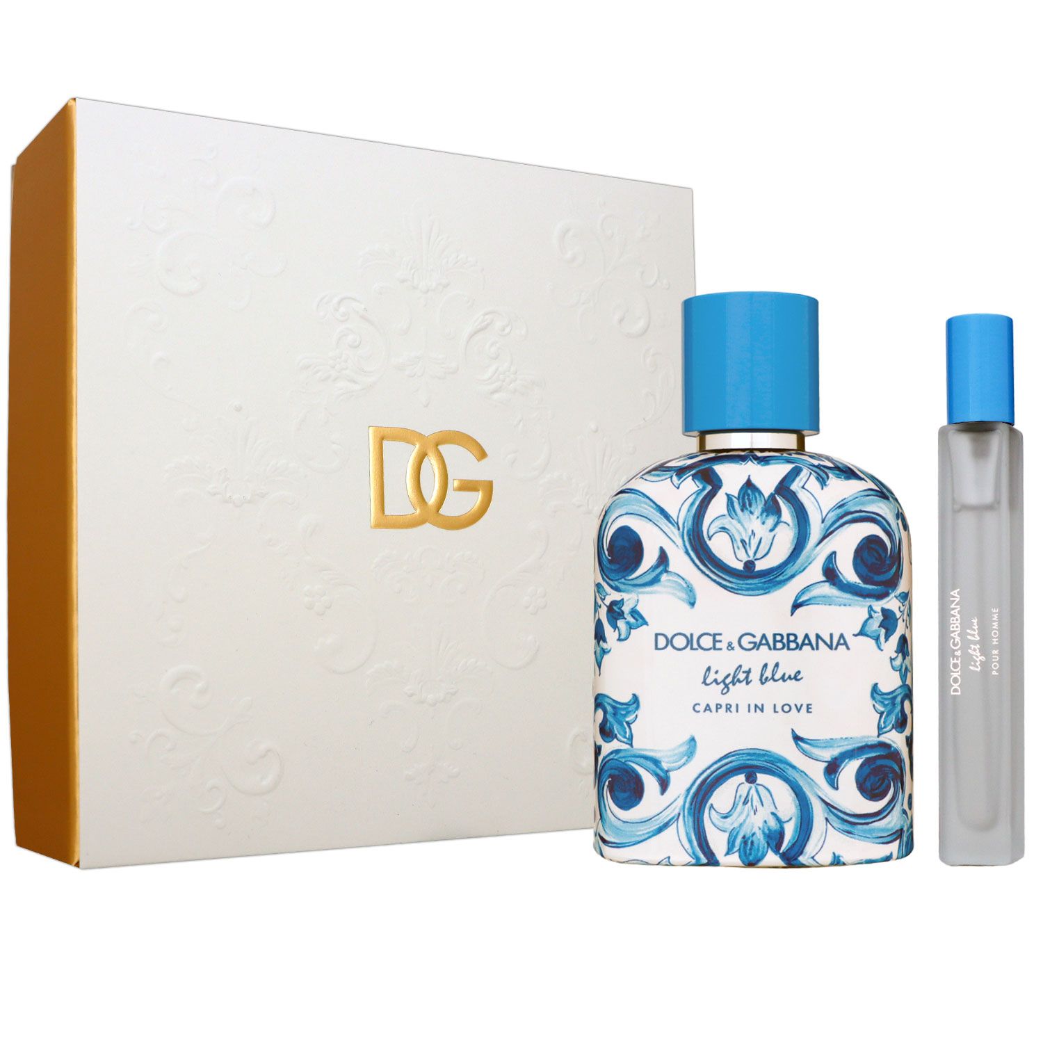 Dolce & Gabbana Light Blue Capri in Love Pour Homme Set 100 ml EDP & Light Blue 10 ml EDT