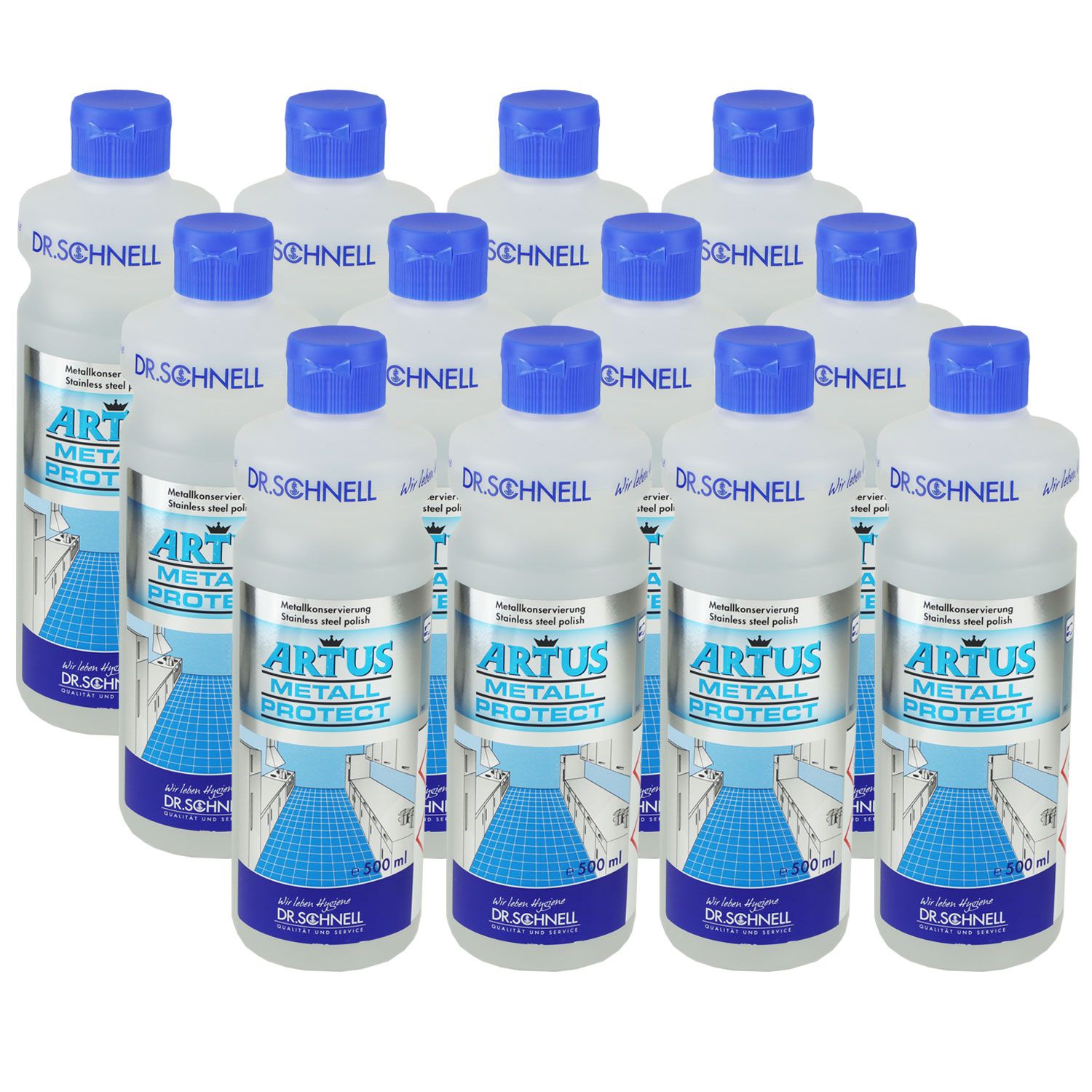 Dr. Schnell Artus Metall Protect 12 x 500 ml Edelstahl Metalloberfl�chen Set