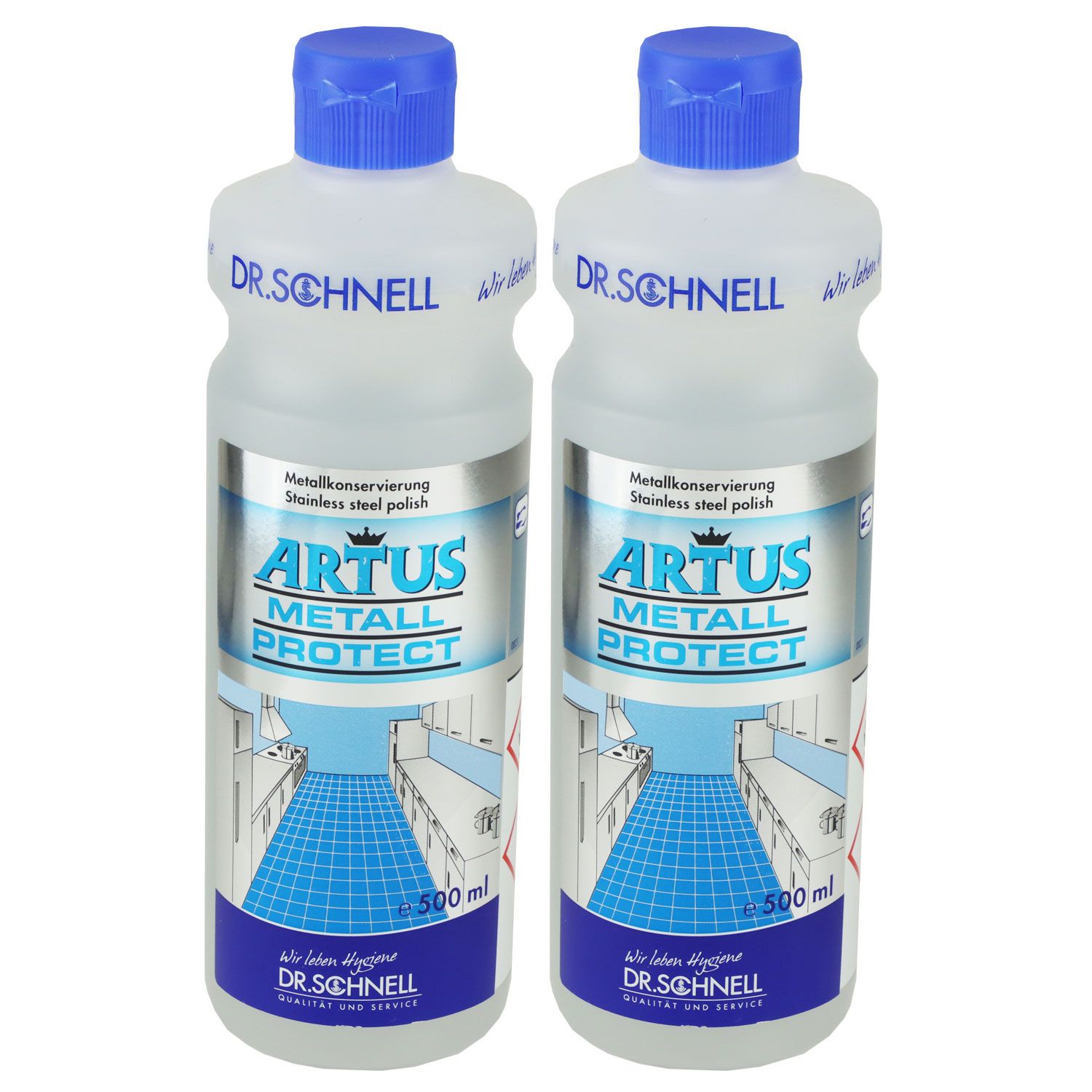 Dr. Schnell Artus Metall Protect 2 x 500 ml Edelstahl Metalloberfl�chen Set