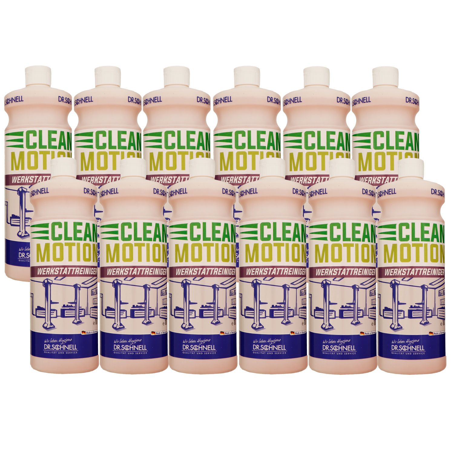 Dr. Schnell Clean Motion 12 x 1 Liter Industrie und Werkstattreiniger Set