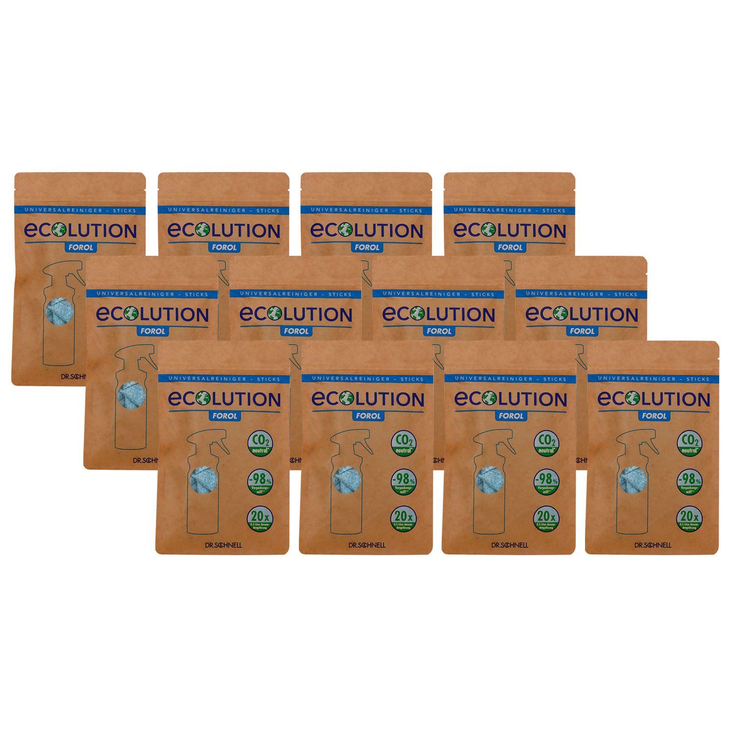 Dr. Schnell Ecolution Forol 12 x 20 Universalreiniger Sticks