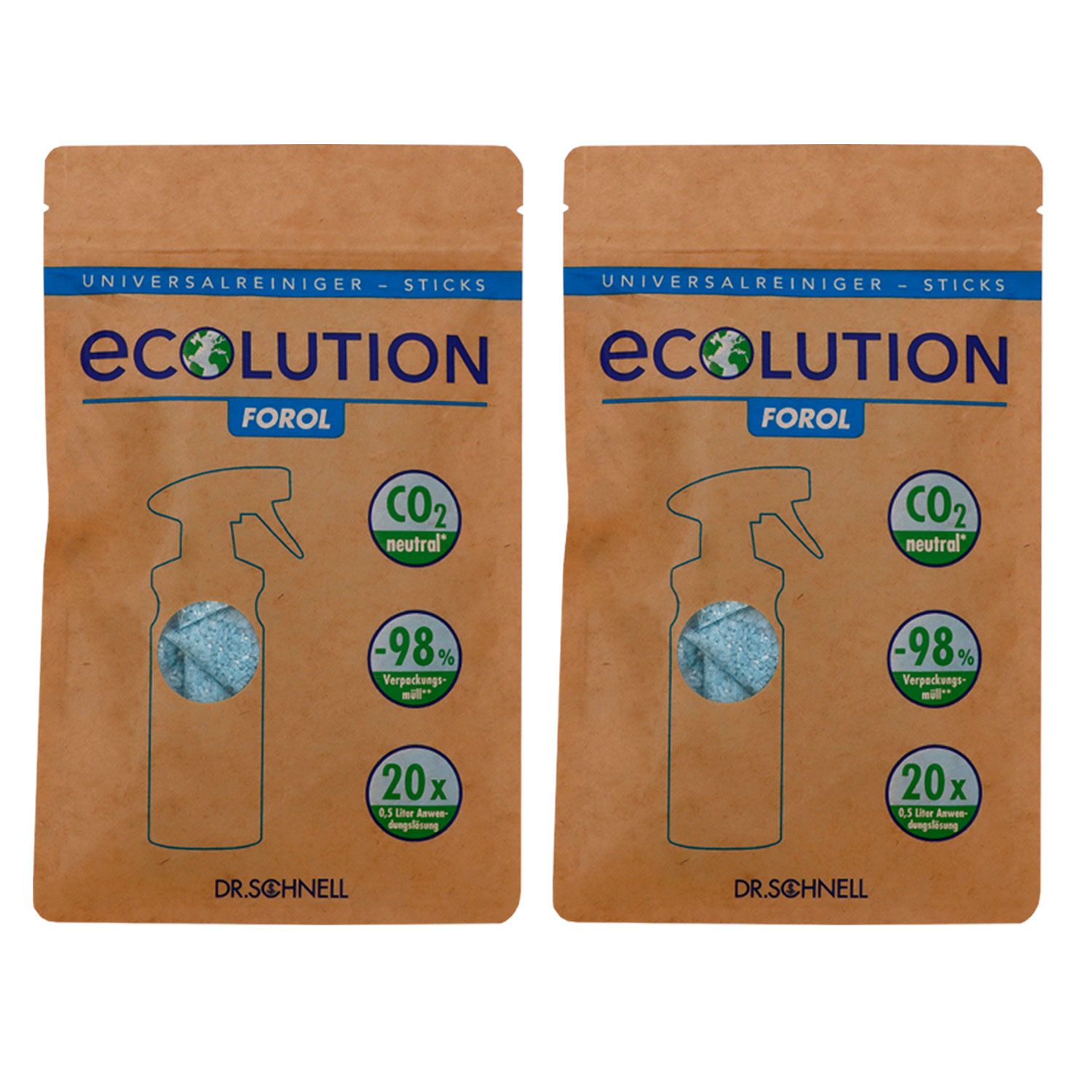 Dr. Schnell Ecolution Forol 2 x 20 Universalreiniger Sticks