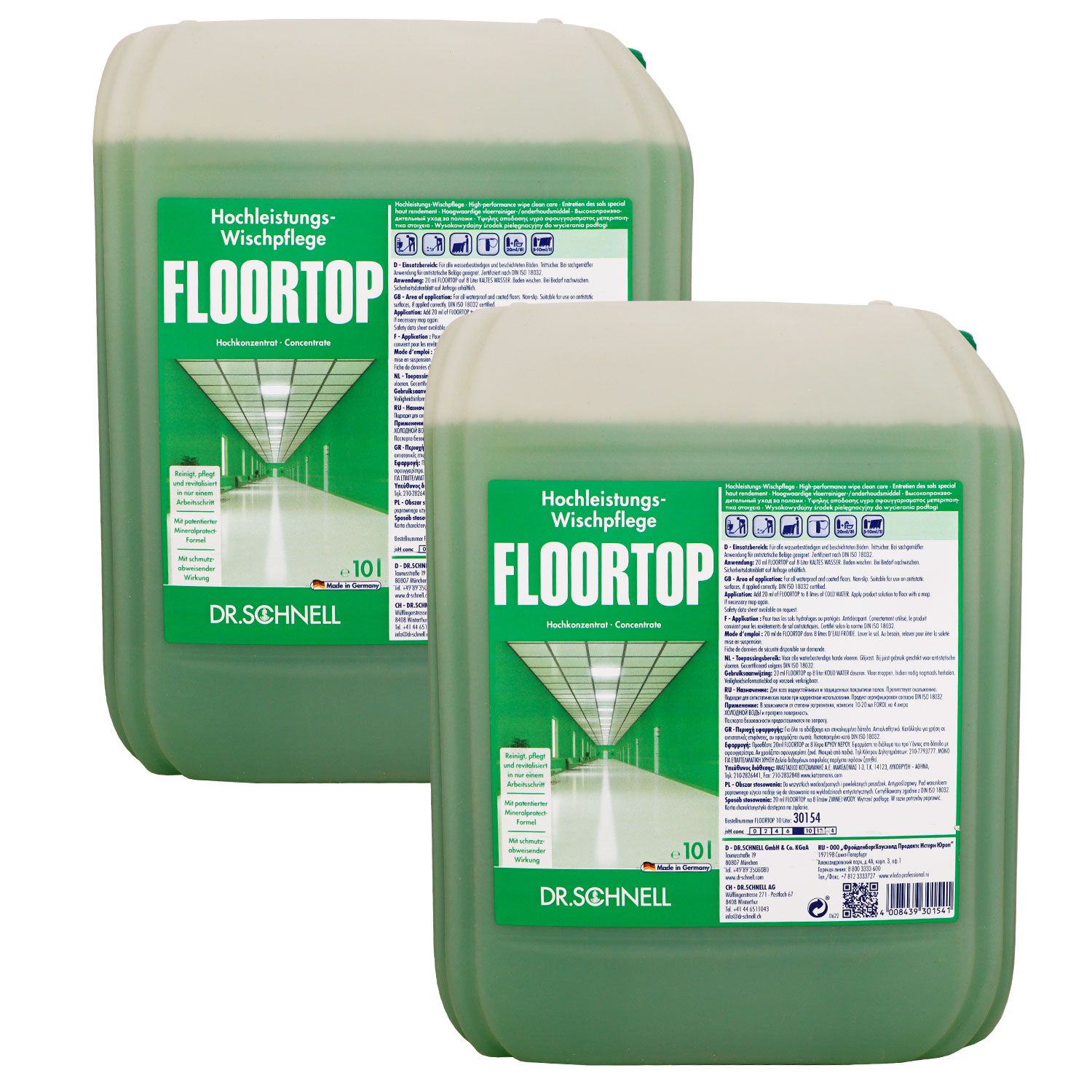 Dr. Schnell Floortop Konzentrat 2 x 10 Liter Bodenreiniger Kanister
