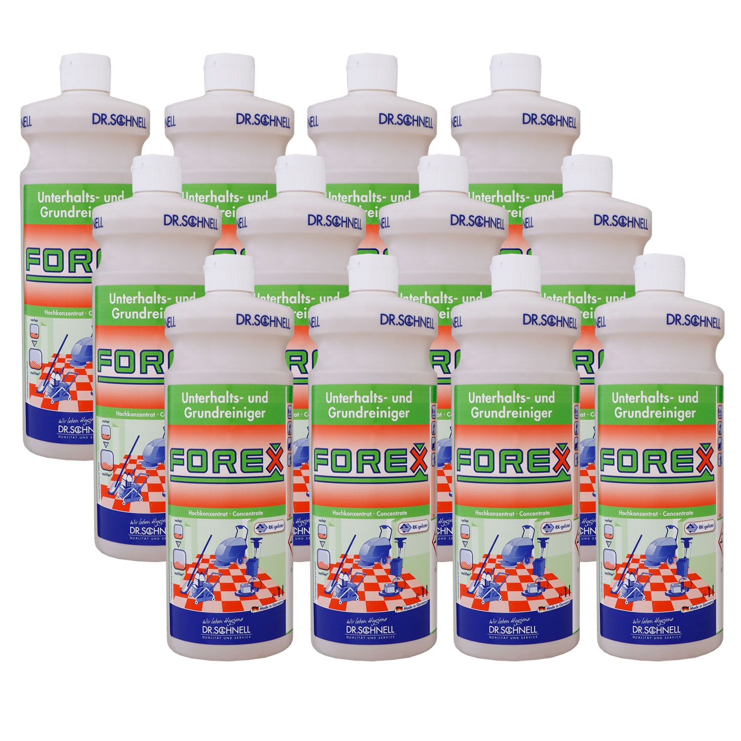 Dr. Schnell Forex 12 x 1 Liter Porentiefer Unterhalts- und Grundreiniger Set