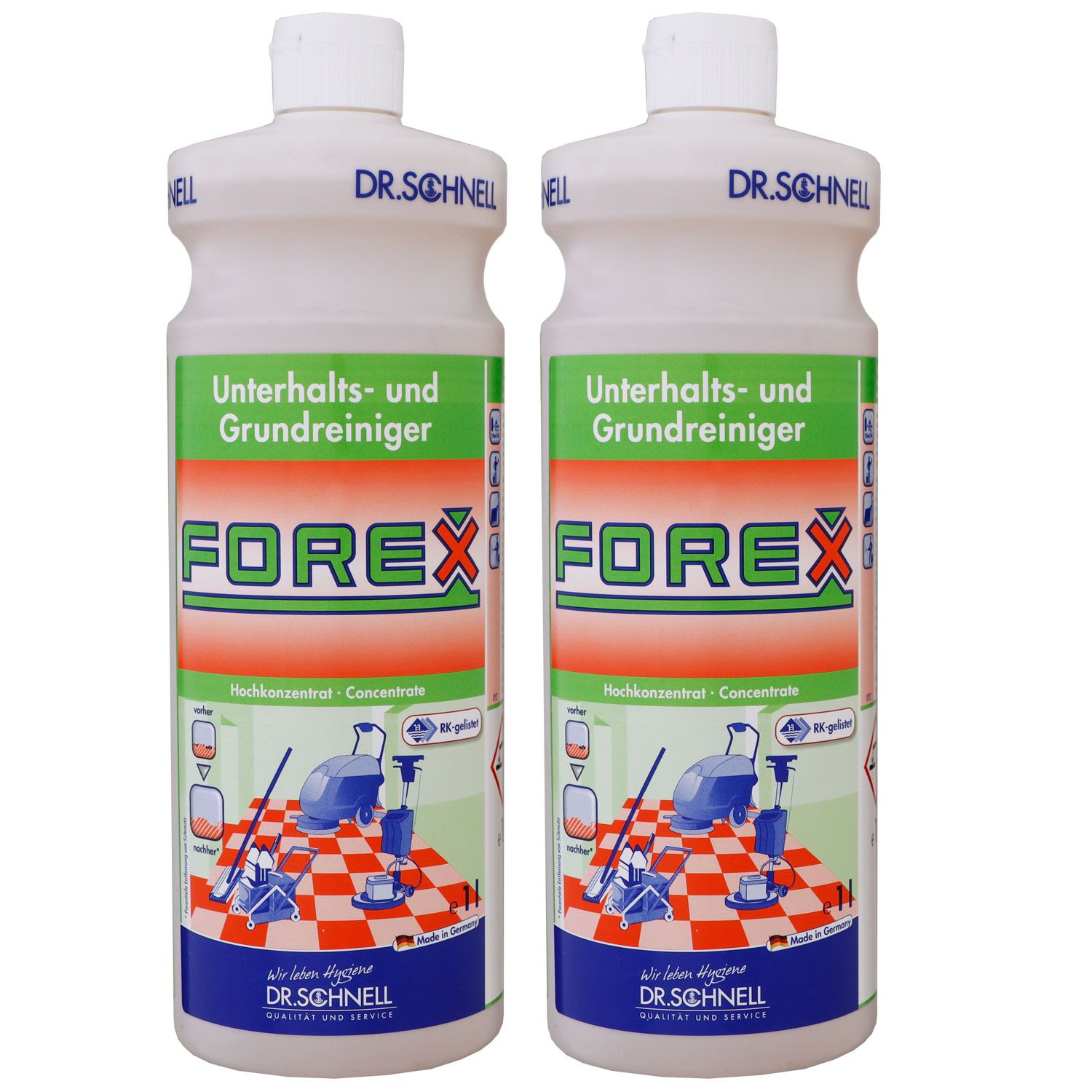 Dr. Schnell Forex 2 x 1 Liter Porentiefer Unterhalts- und Grundreiniger Set