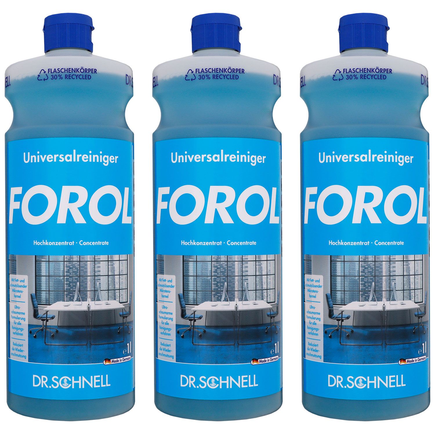 Dr. Schnell Forol 3 x 1 Liter Universalreiniger Konzentrat Set