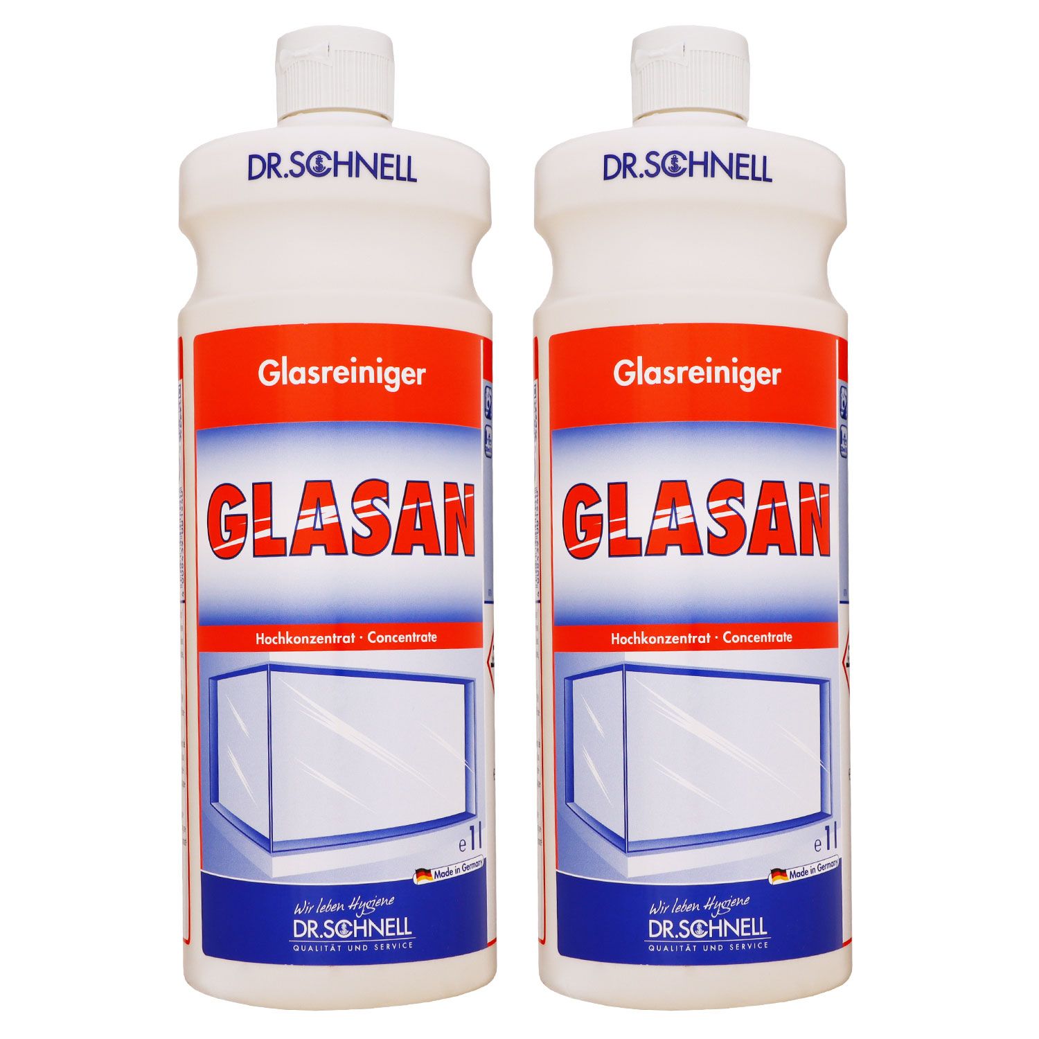 Dr. Schnell Glasan 2 x 1 Liter Gro�fl�chen Glasreiniger Profi Glasreiniger