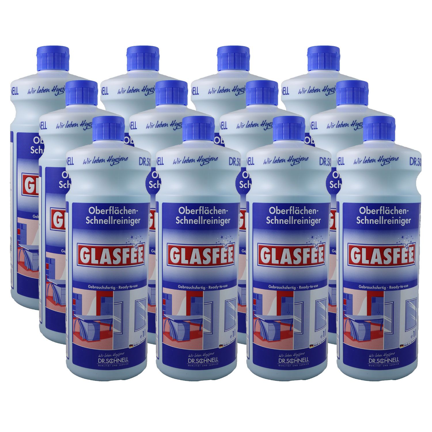 Dr. Schnell Glasfee 12 x 1 Liter Glas - und Oberfl�chenreiniger Set