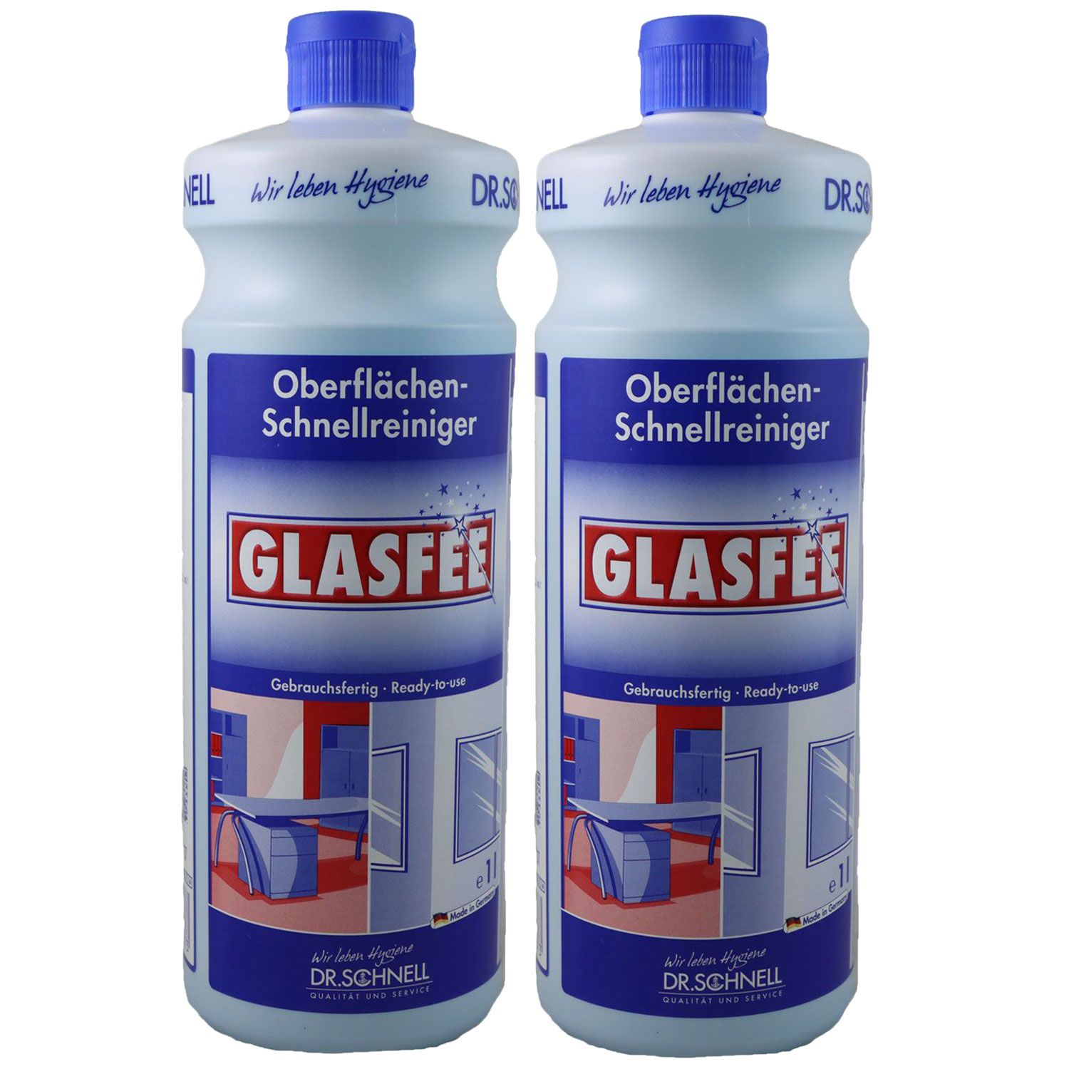 Dr. Schnell Glasfee 2 x 1 Liter Glas - und Oberfl�chenreiniger Set