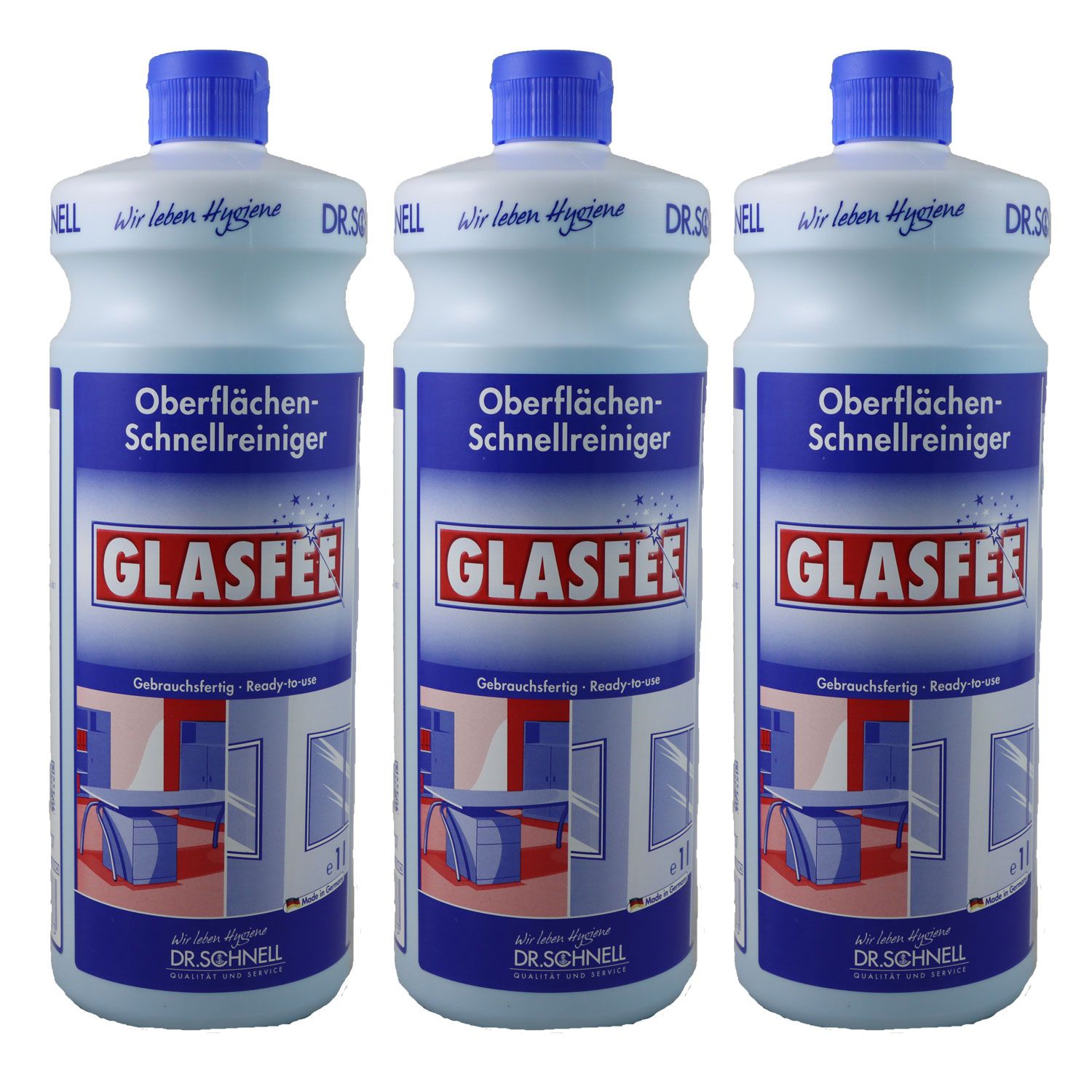 Dr. Schnell Glasfee 3 x 1 Liter Glas - und Oberfl�chenreiniger Set