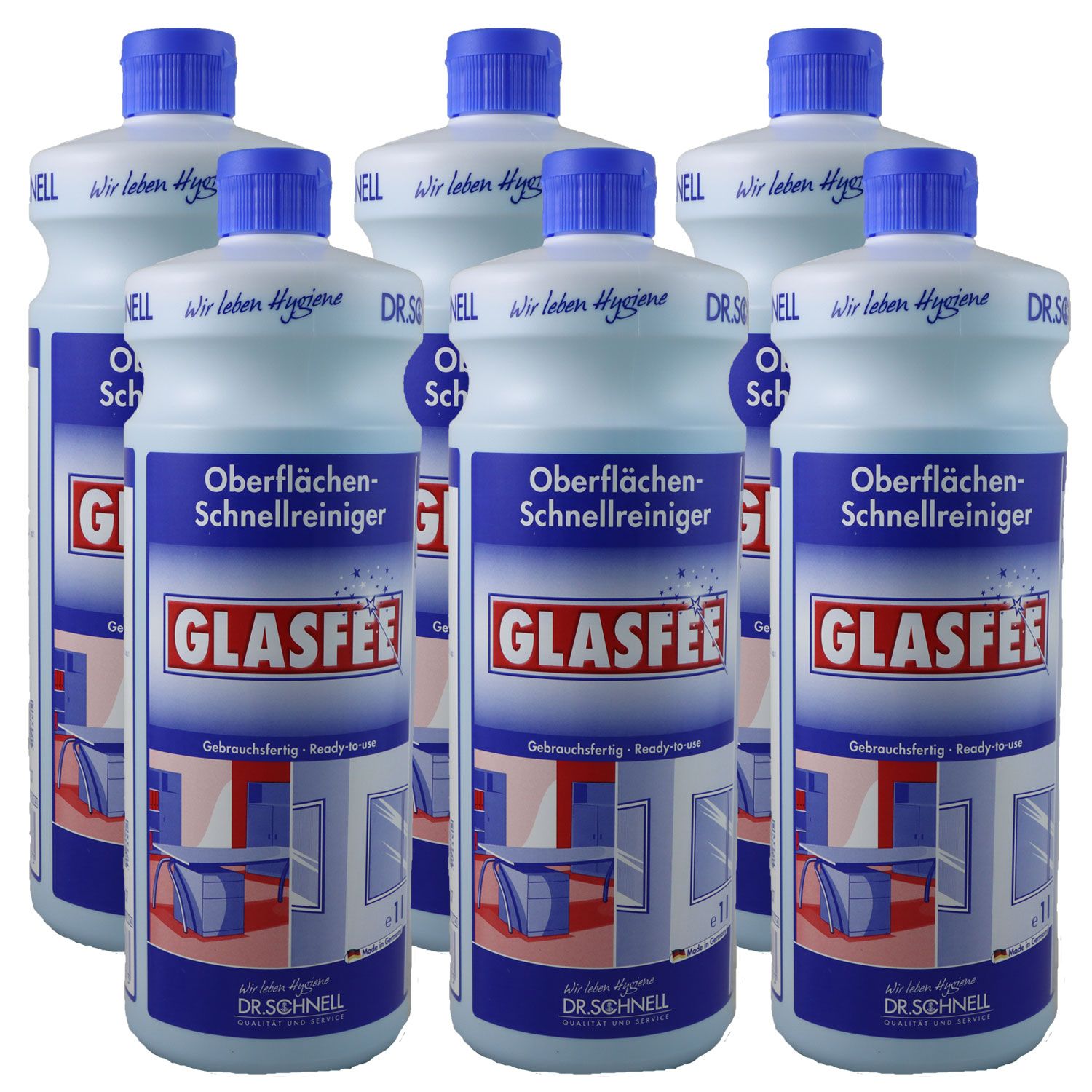 Dr. Schnell Glasfee 6 x 1 Liter Glas - und Oberfl�chenreiniger Set