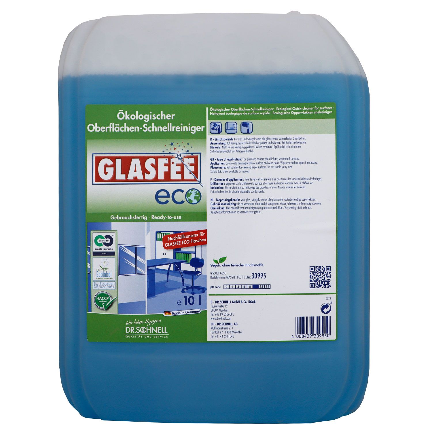 Dr. Schnell Glasfee Eco 10 Liter �kologischer Glas- und Oberfl�chenreiniger