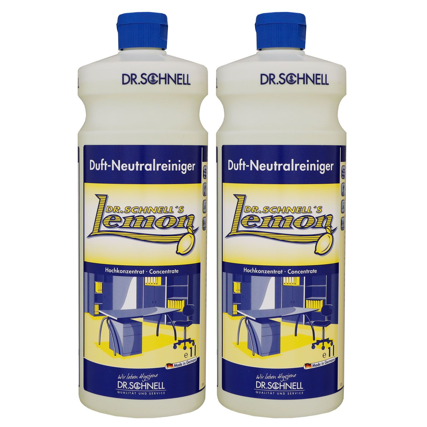 Dr. Schnell Lemon 2 x 1 Liter Duft Neutralreiniger Konzentrat Set