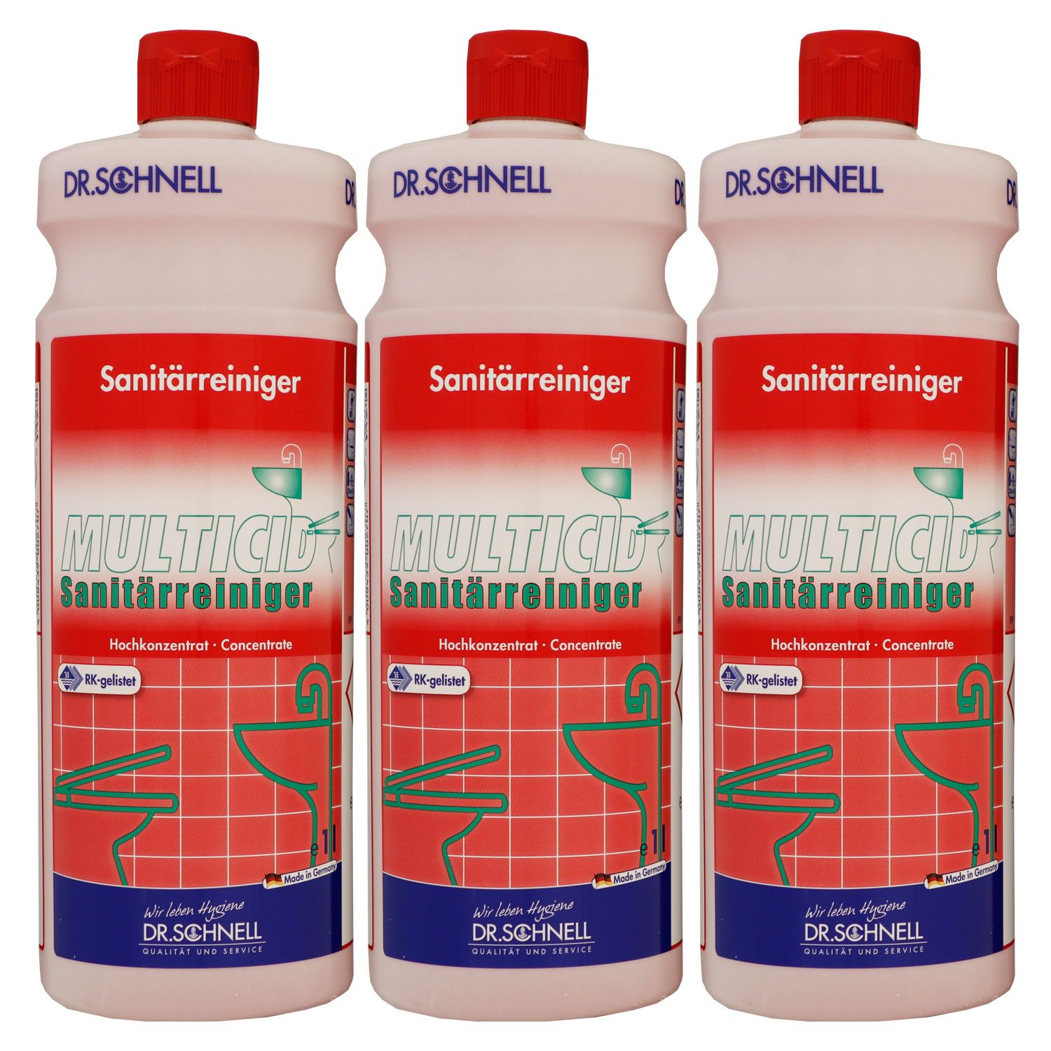 Dr. Schnell Multicid 3 x 1 Liter Sanit�rreiniger Set