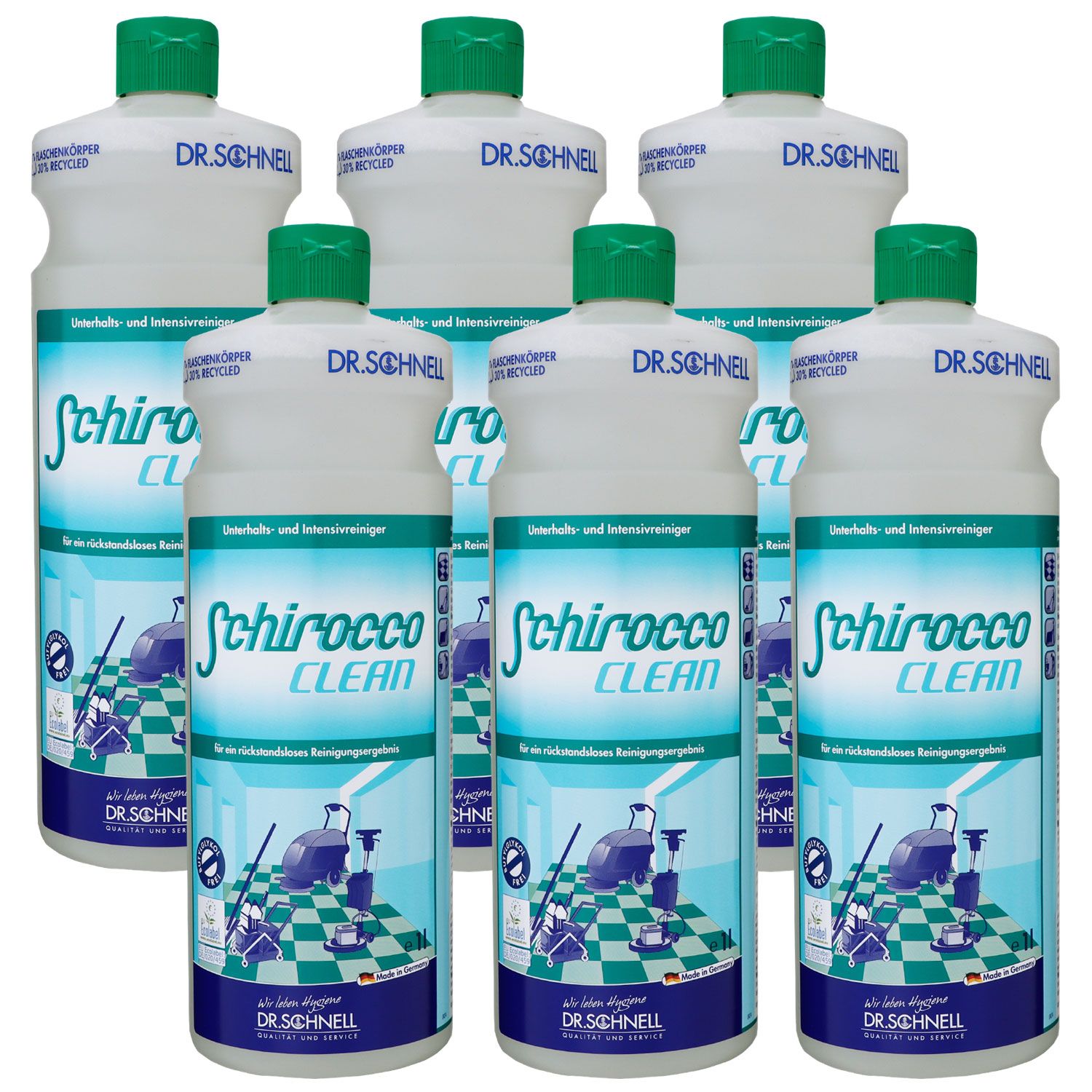 Dr. Schnell Schirocco Clean 6 x 1 Liter Intensiv Bodenschnellreiniger Set