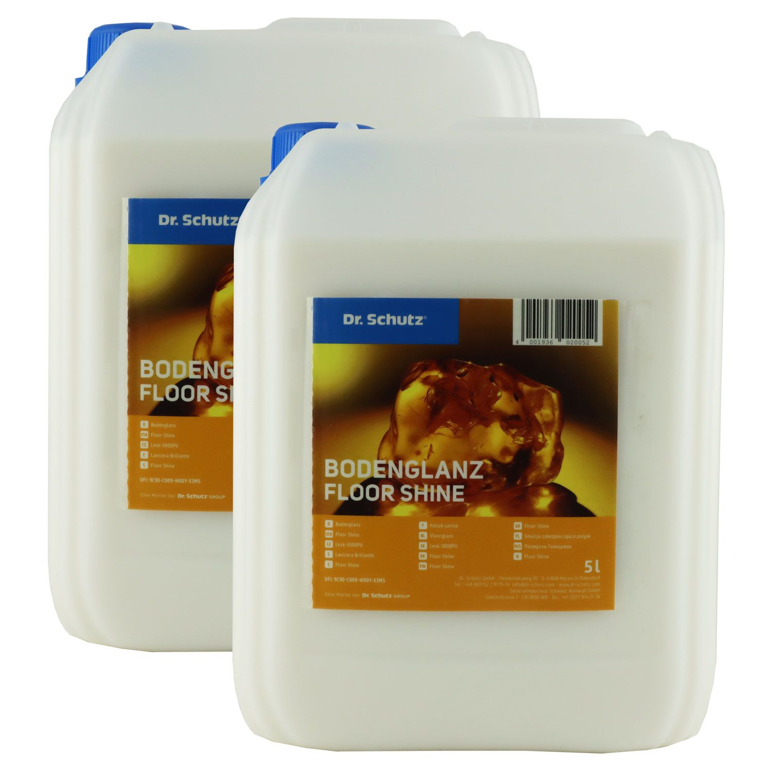 Dr. Schutz Bodenglanz 2 x 5 Liter Kanister f�r die Einpflege Bodenbel�ge Set