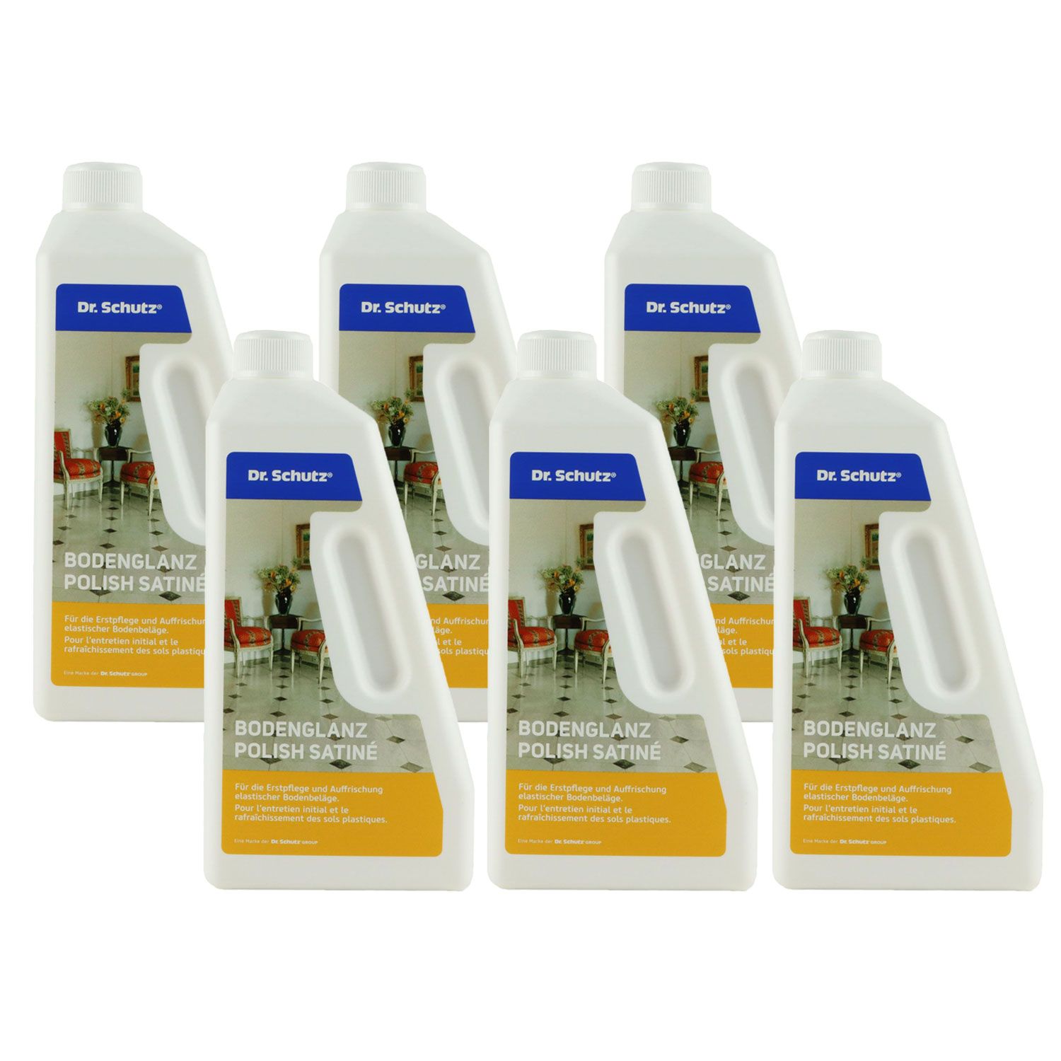 Dr. Schutz Bodenglanz 6 x 750 ml Pflege & Refresher auch f�r PU-Oberfl�chen Set