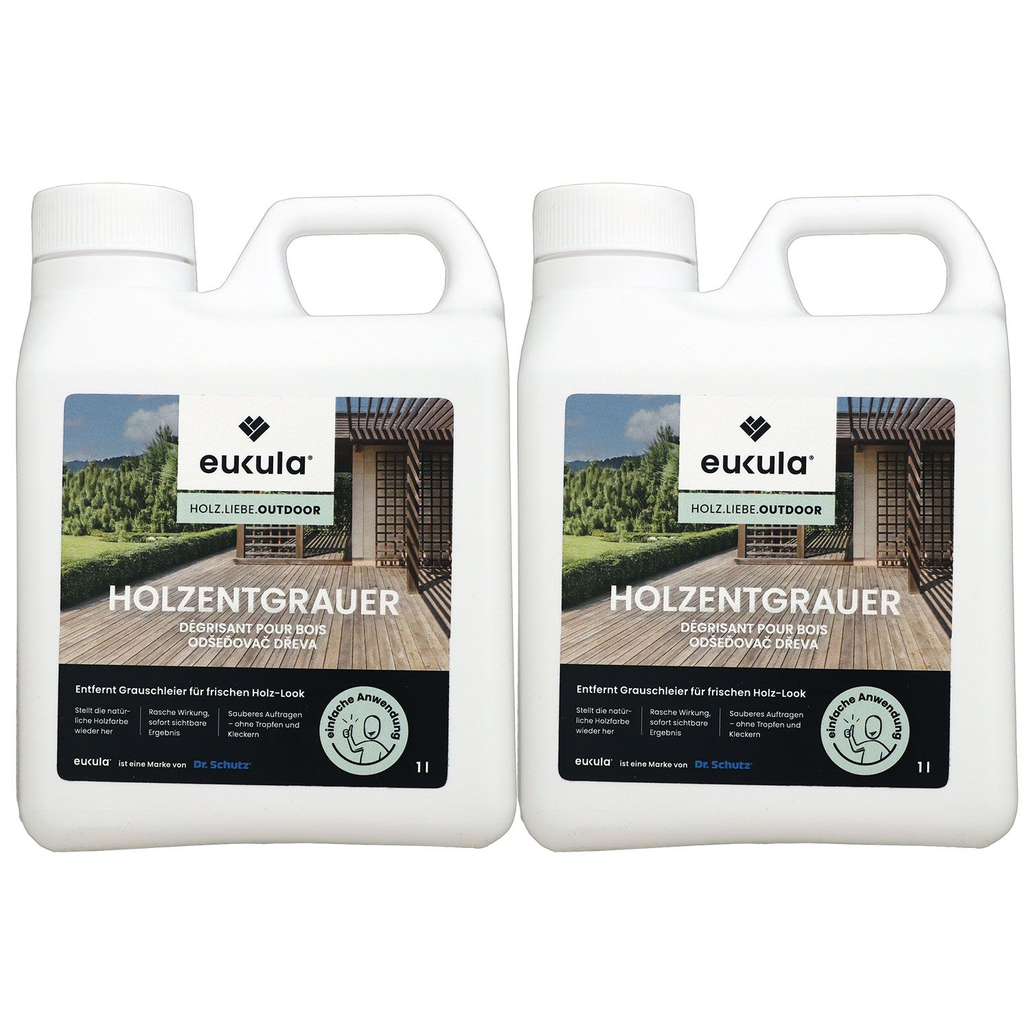 Dr. Schutz Eukula 2 x 1 Liter Holzentgrauer farblos Set