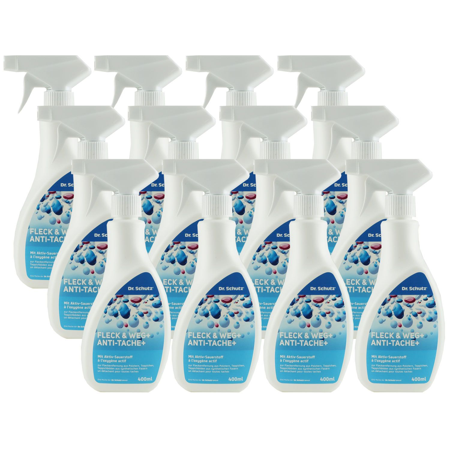 Dr. Schutz Fleck & Weg + Fleckentferner 12 x 400 ml gegen alle Flecken Set